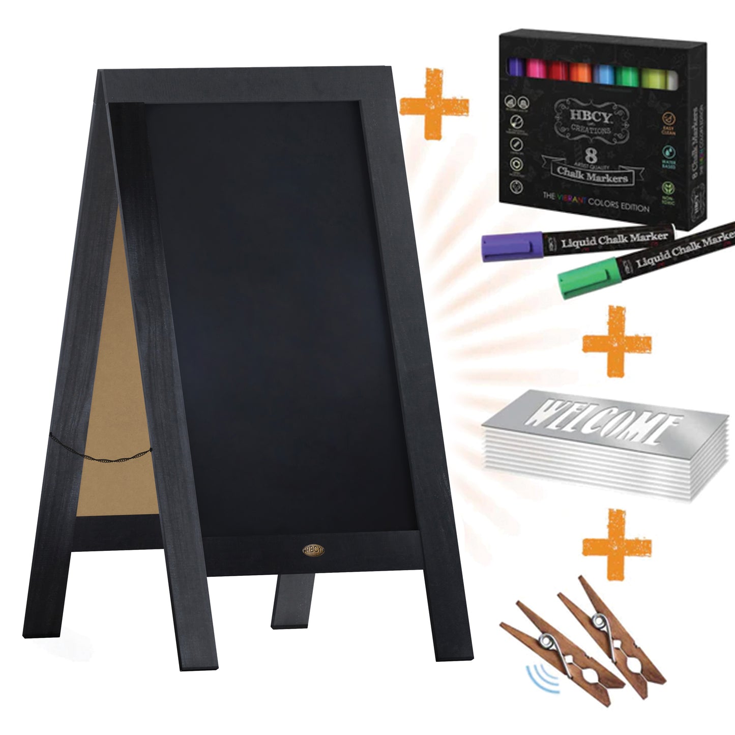 Black A-Frame Chalkboard Set HGWA-GDIS-CRE8-052315-GG