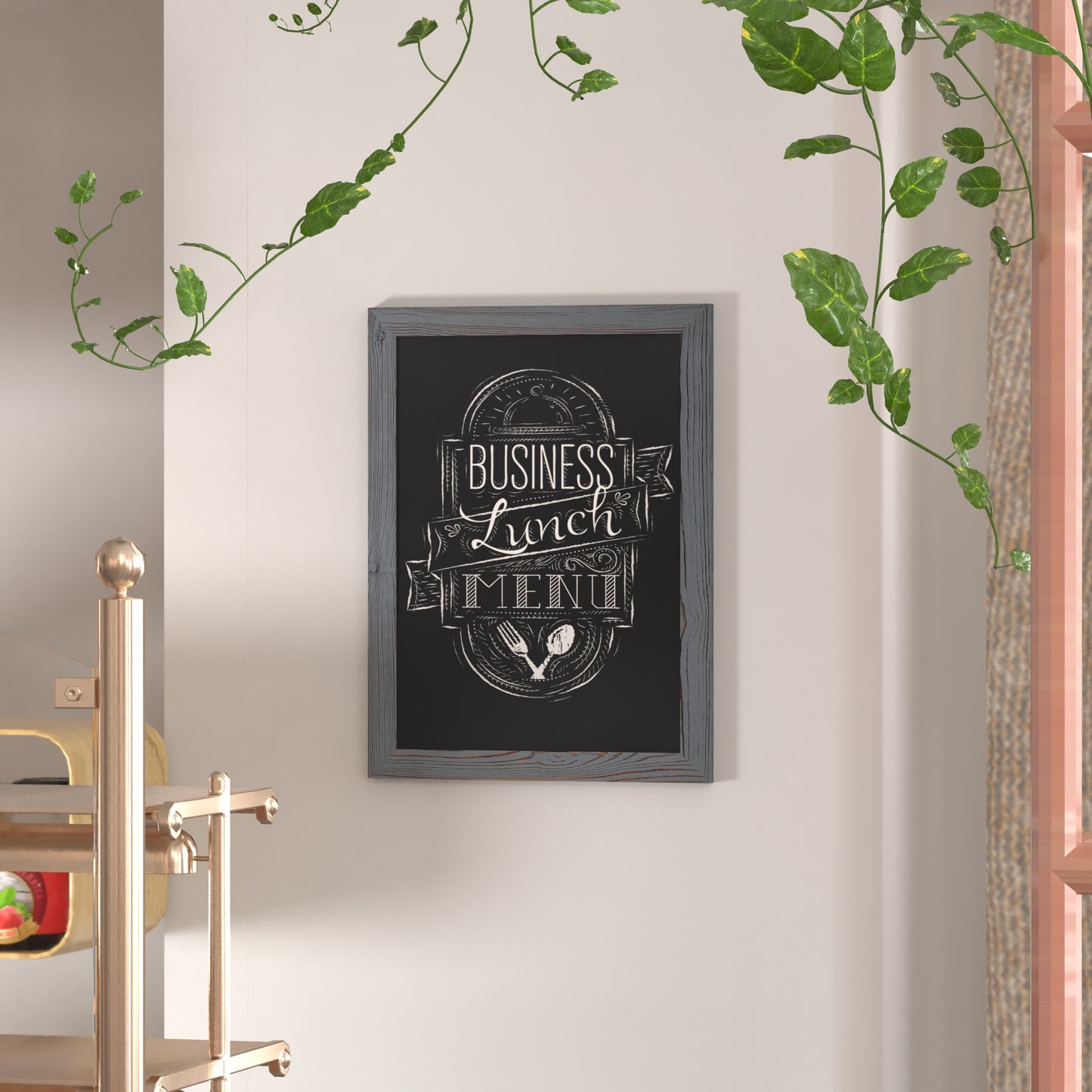 Rustic Gray Hanging Chalkboard HGWA-GDIS-CRE8-062315-GG