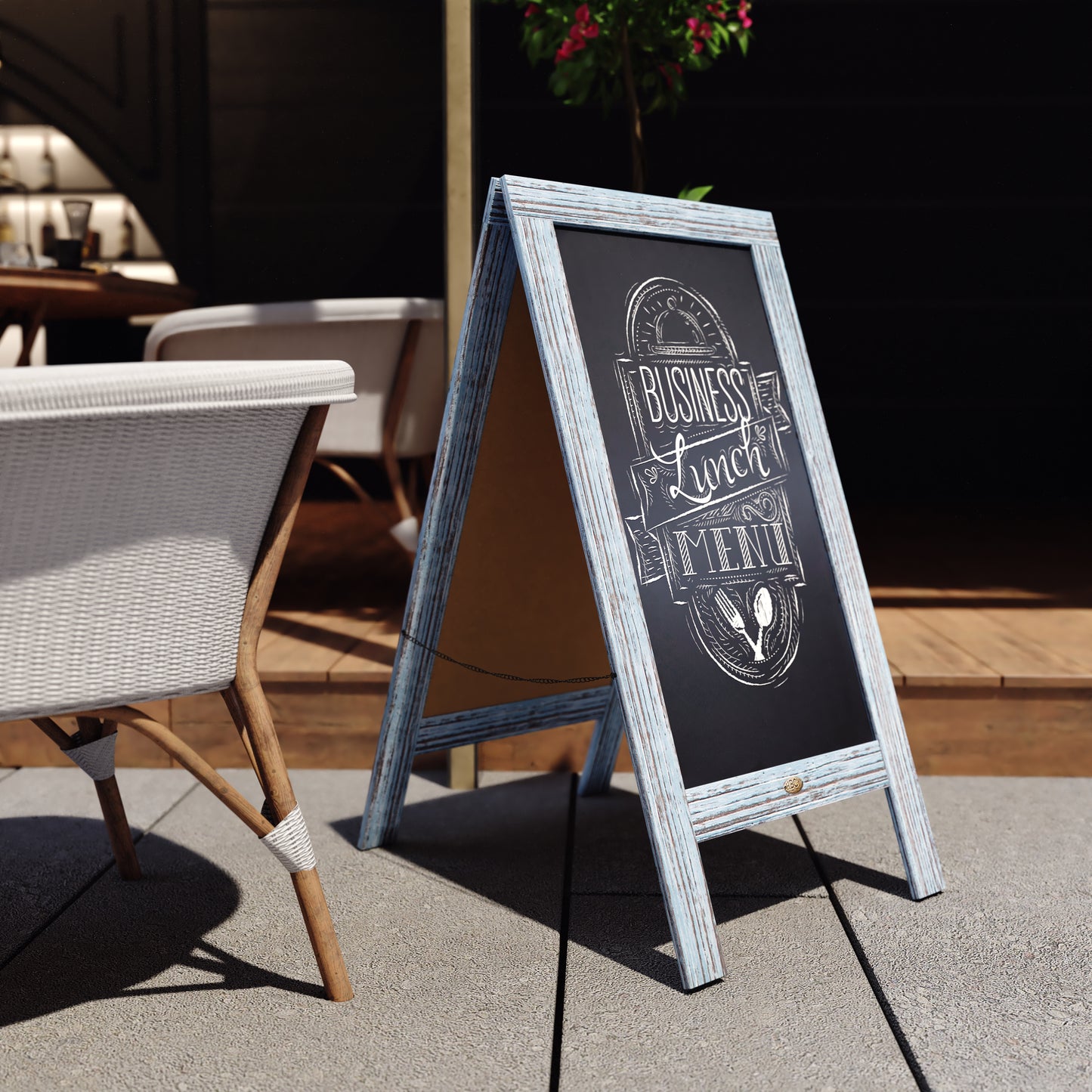 Blue A-Frame Chalkboard HGWA-GDIS-CRE8-242315-GG