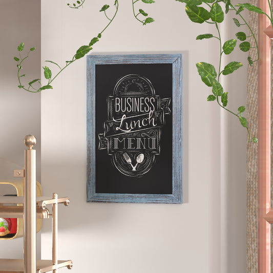 Rustic Blue Hanging Chalkboard HGWA-GDIS-CRE8-262315-GG