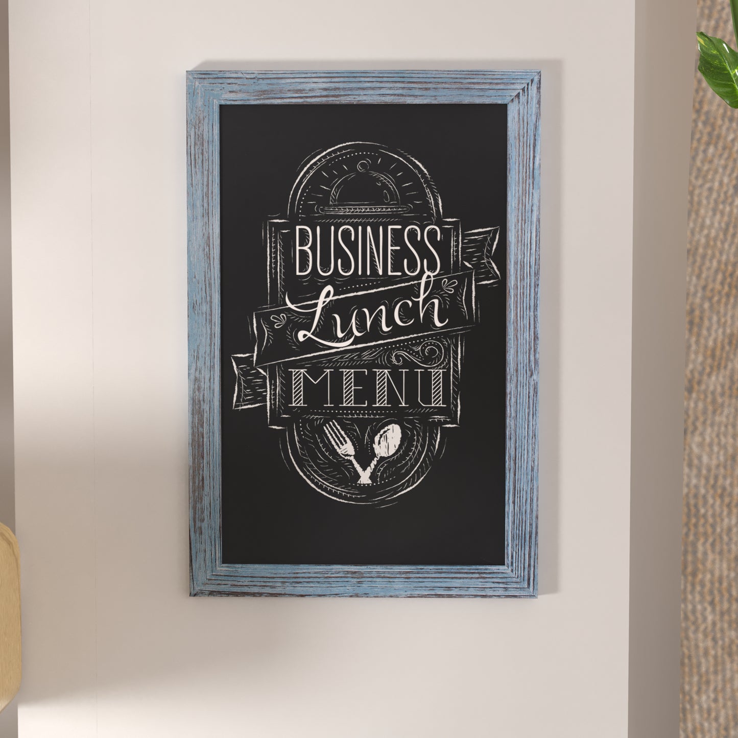 Rustic Blue Hanging Chalkboard HGWA-GDIS-CRE8-262315-GG