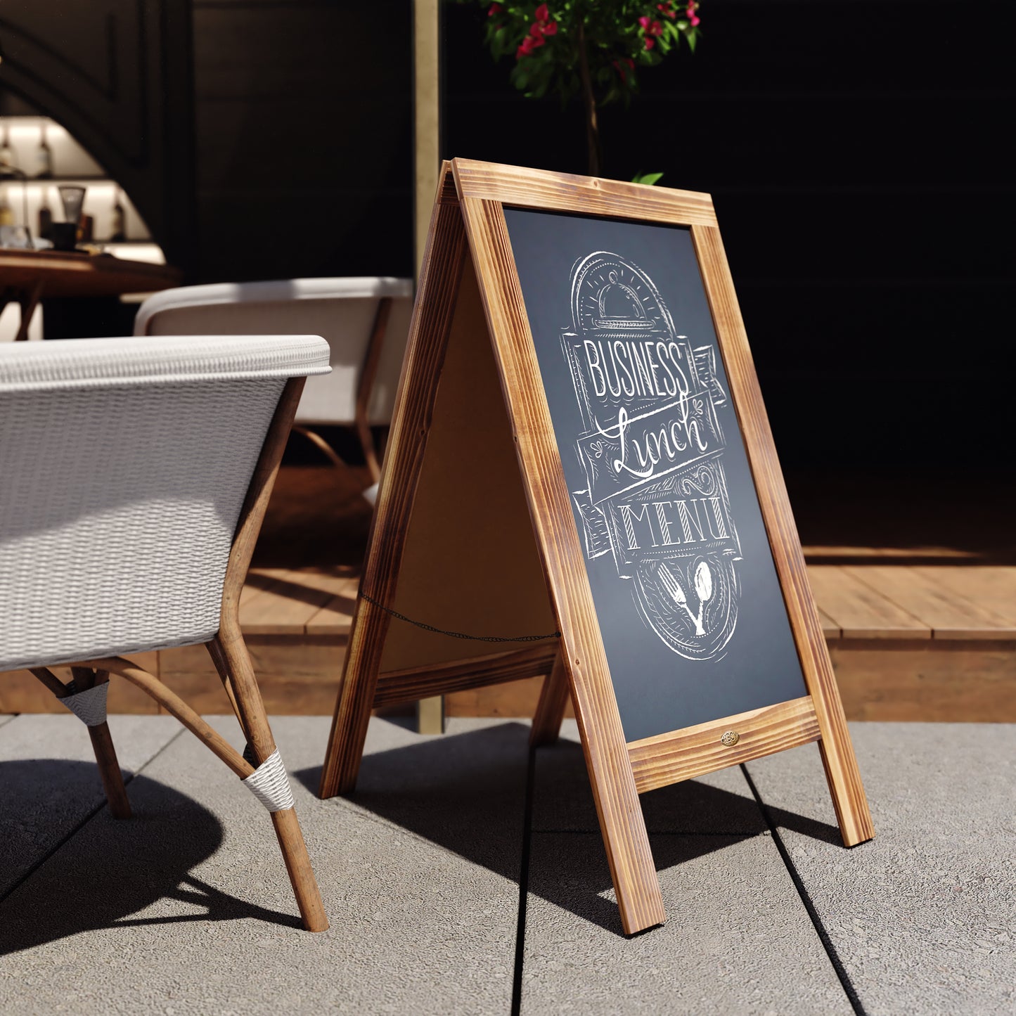 Brown A-Frame Chalkboard HGWA-GDIS-CRE8-442315-GG