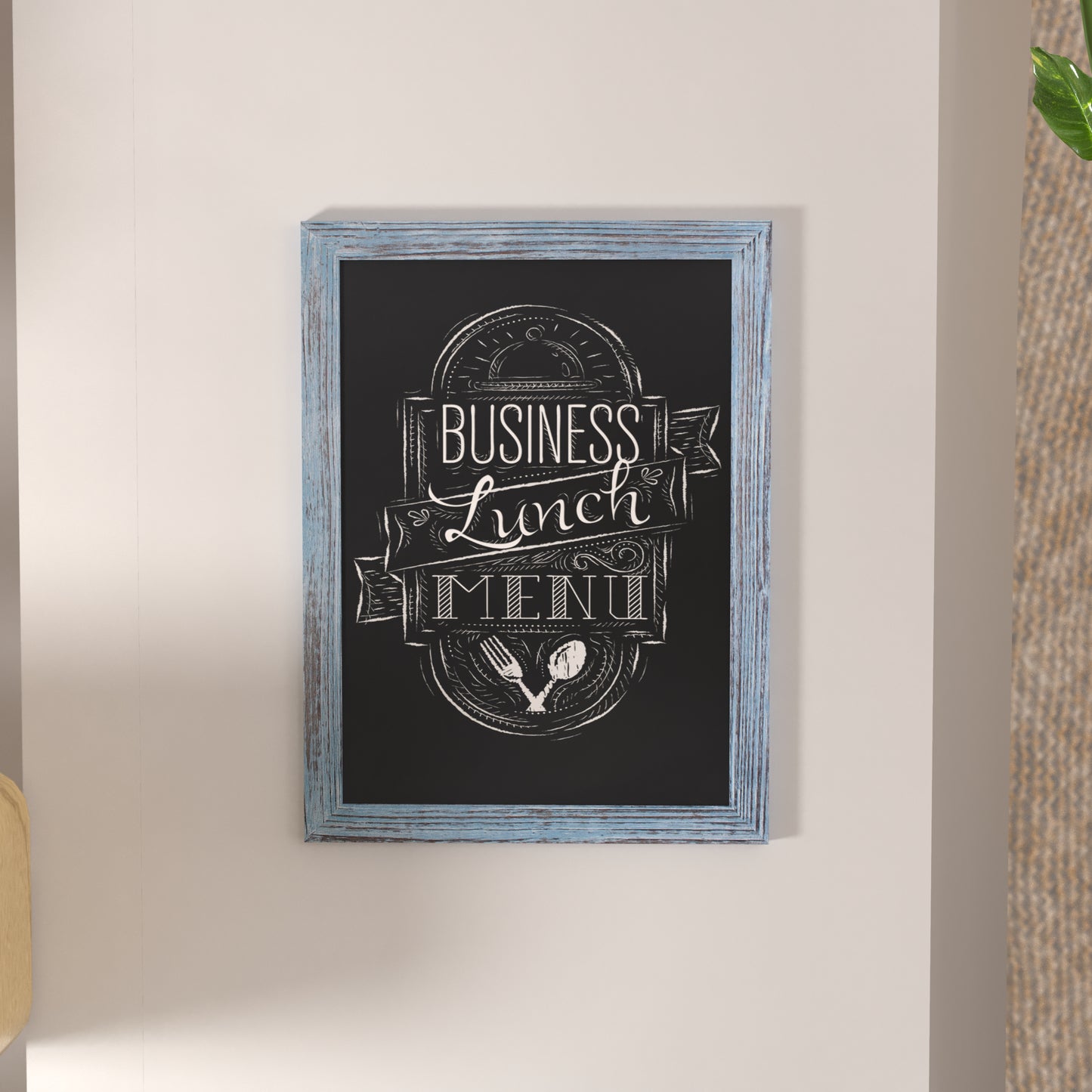 Rustic Blue Hanging Chalkboard HGWA-GDIS-CRE8-652315-GG