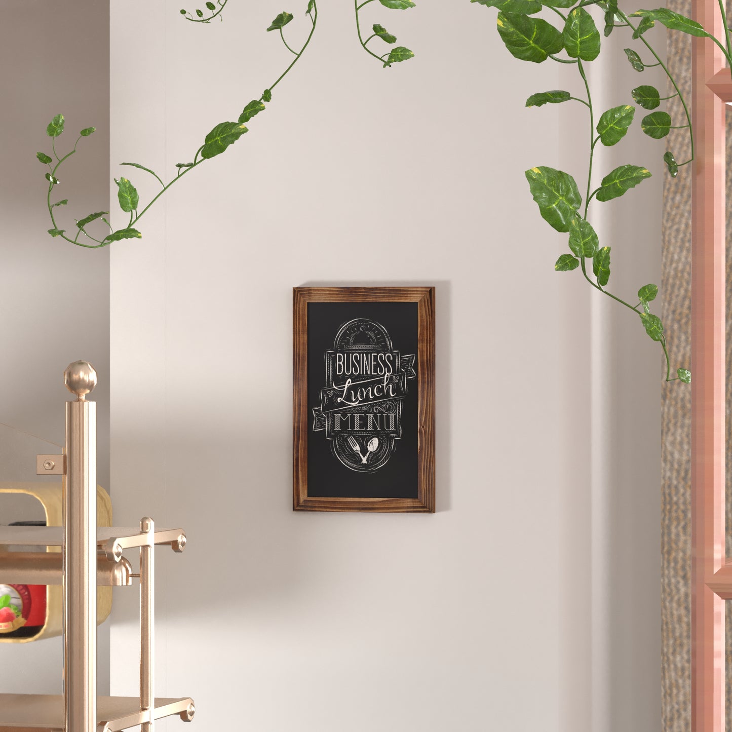 Torched Hanging Chalkboard HGWA-GDIS-CRE8-762315-GG