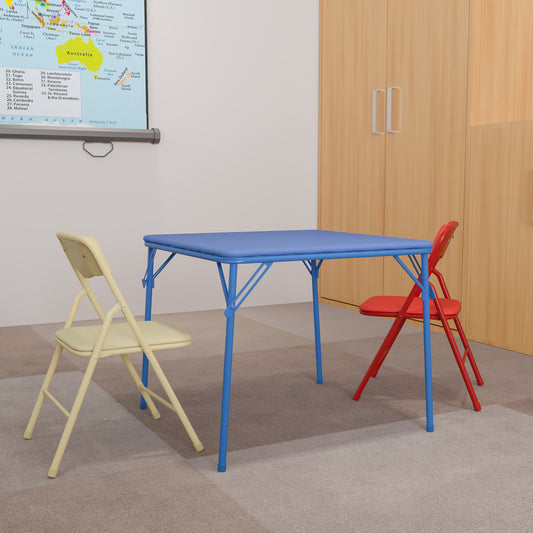 Kids Blue Folding Table Set JB-10-CARD-GG