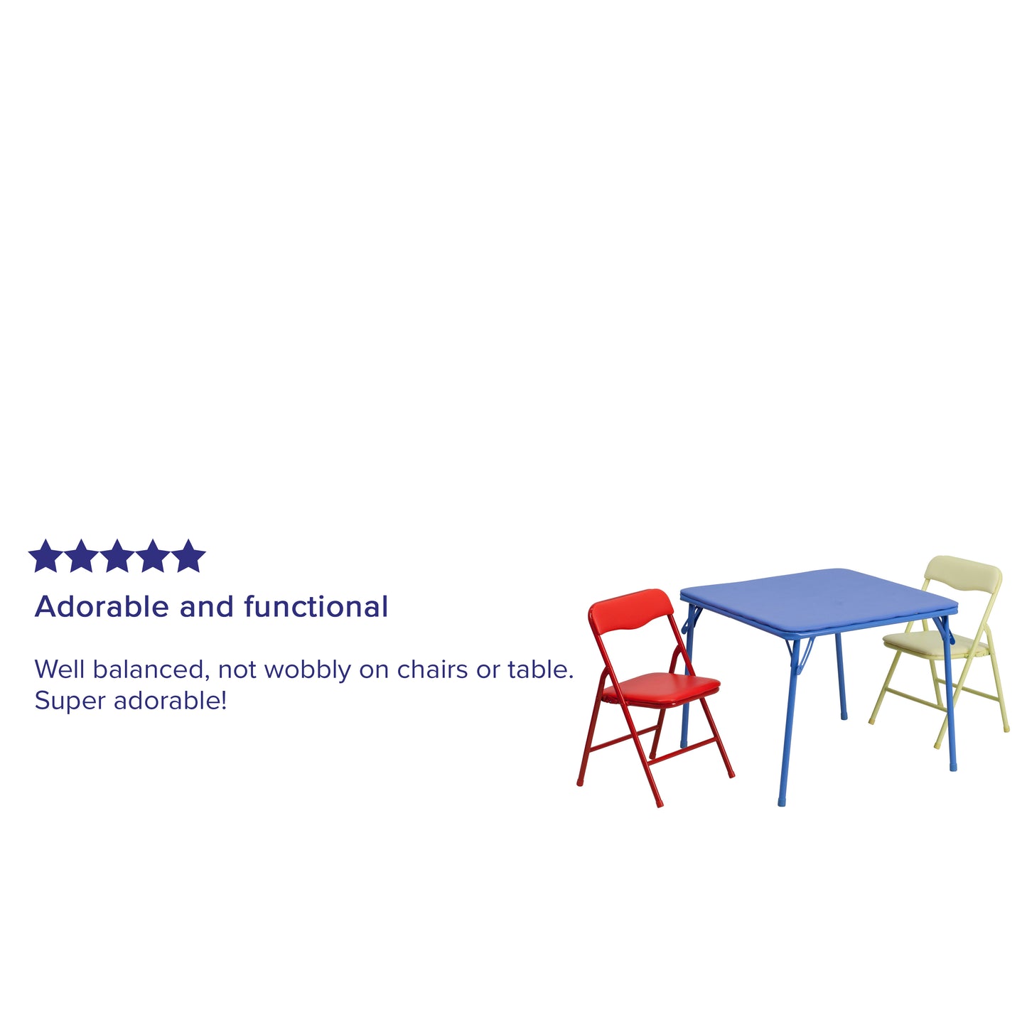 Kids Blue Folding Table Set JB-10-CARD-GG