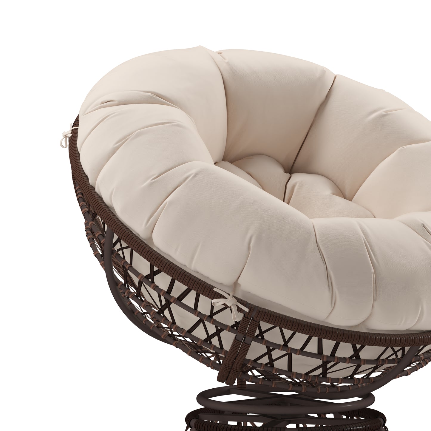 BG Papasan Swivel Patio Chair JE-5101W-BG-GG