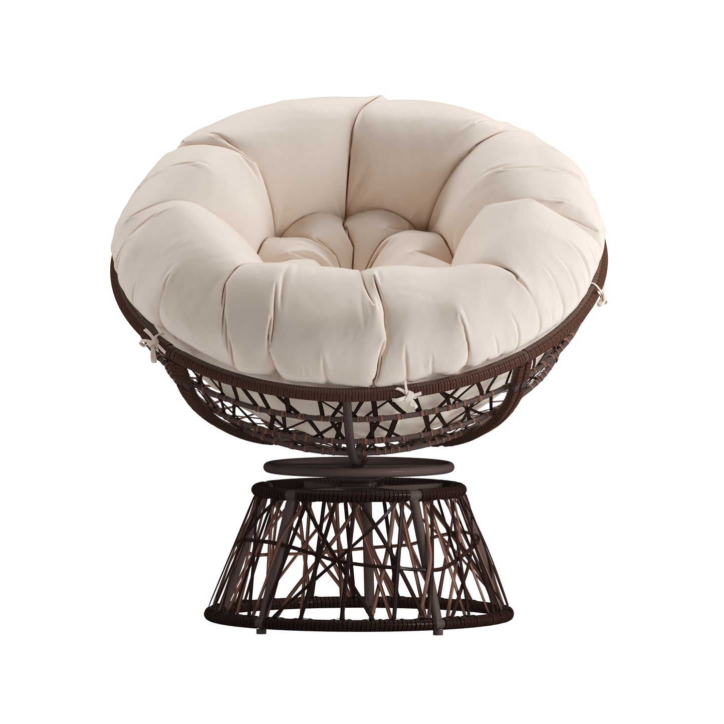 BG Papasan Swivel Patio Chair JE-5101W-BG-GG