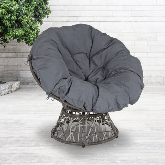 Papasan Swivel Patio Chair JE-5101W-GG