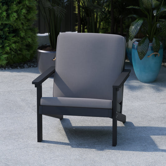 Black Chair-Charcoal Cushions JJ-C14021-BK-GG