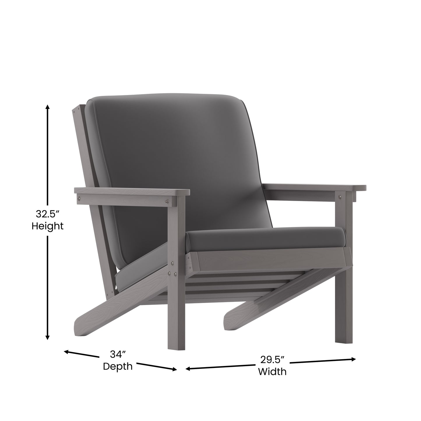 Gray Chair & Gray Cushions JJ-C14021-GY-GG