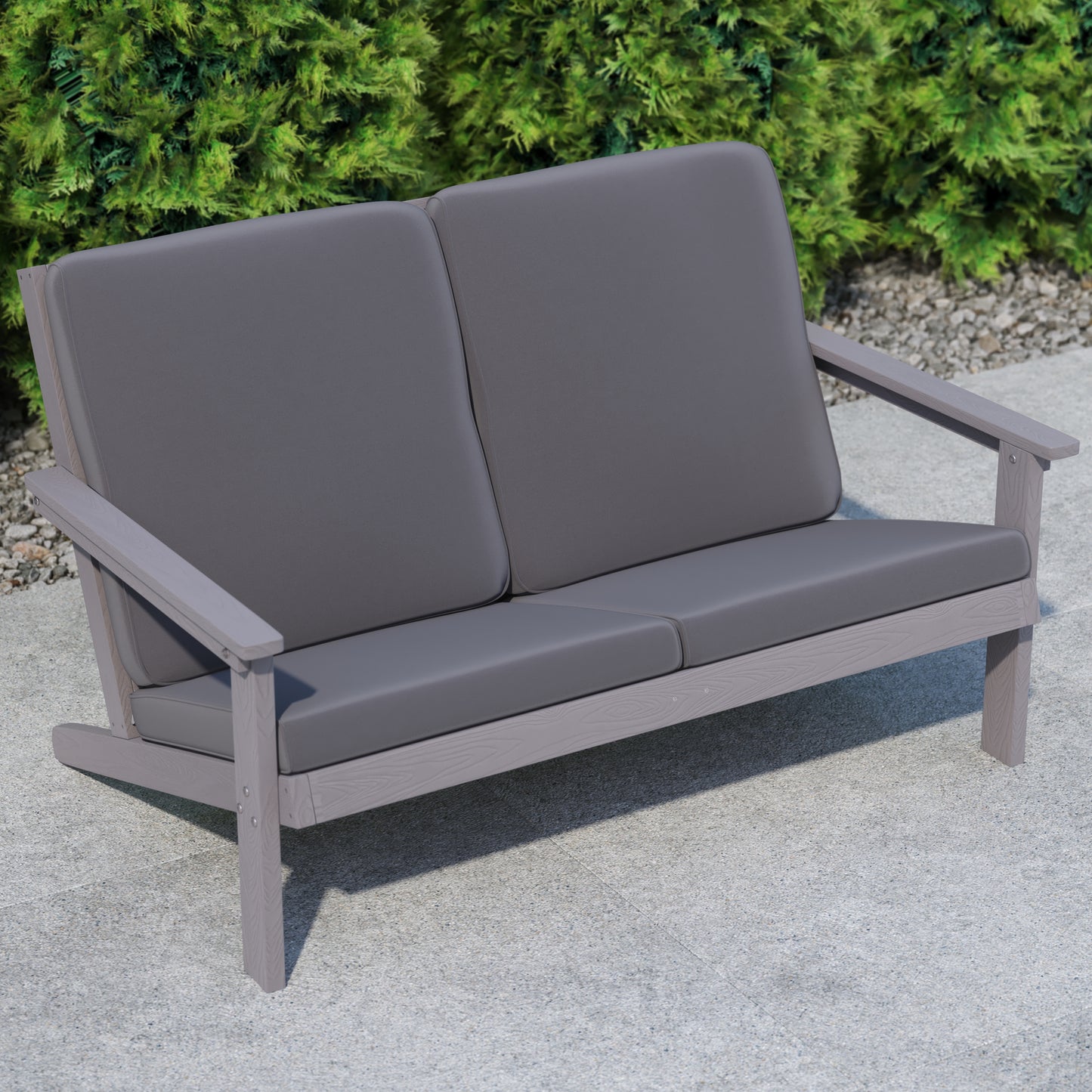 Gray/Gray Loveseat-Cushions JJ-C14022-GY-GG