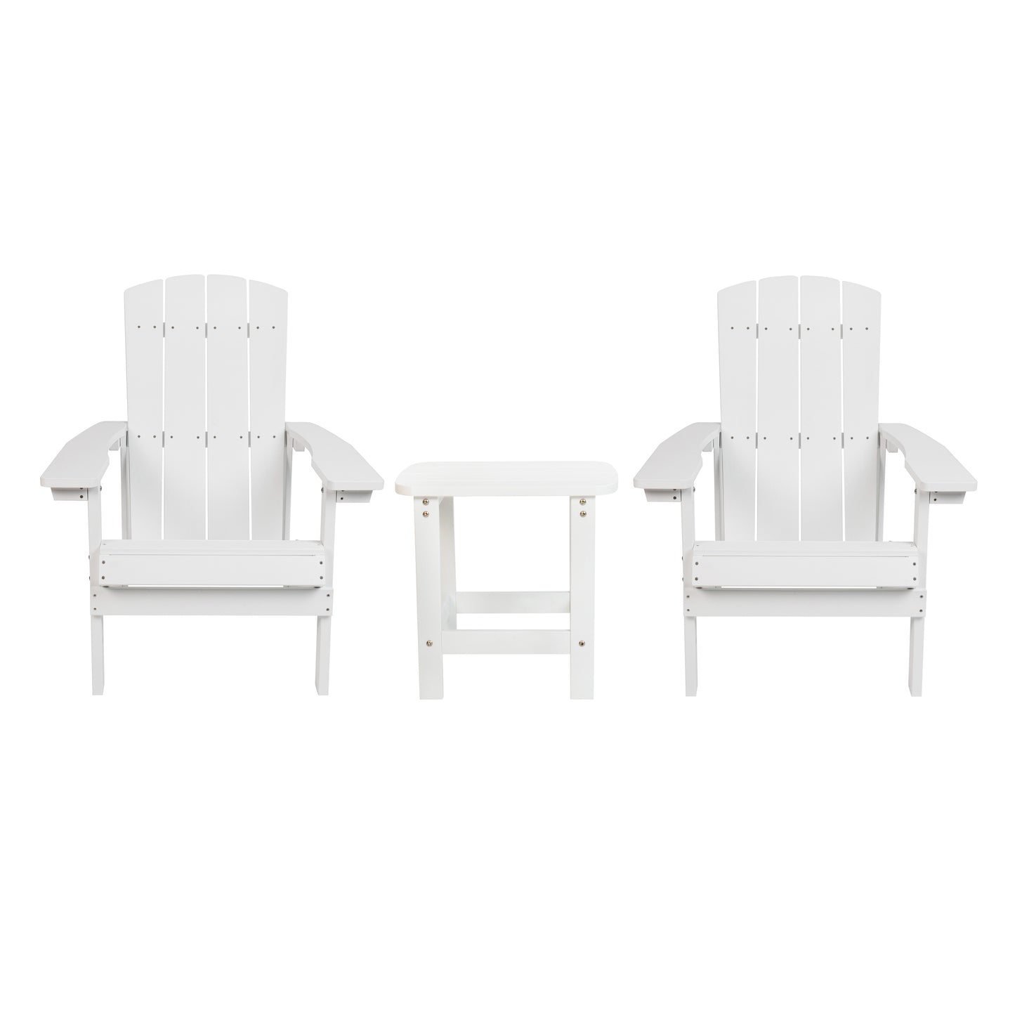 White Table and 2 Chair Set JJ-C14501-2-T14001-WH-GG