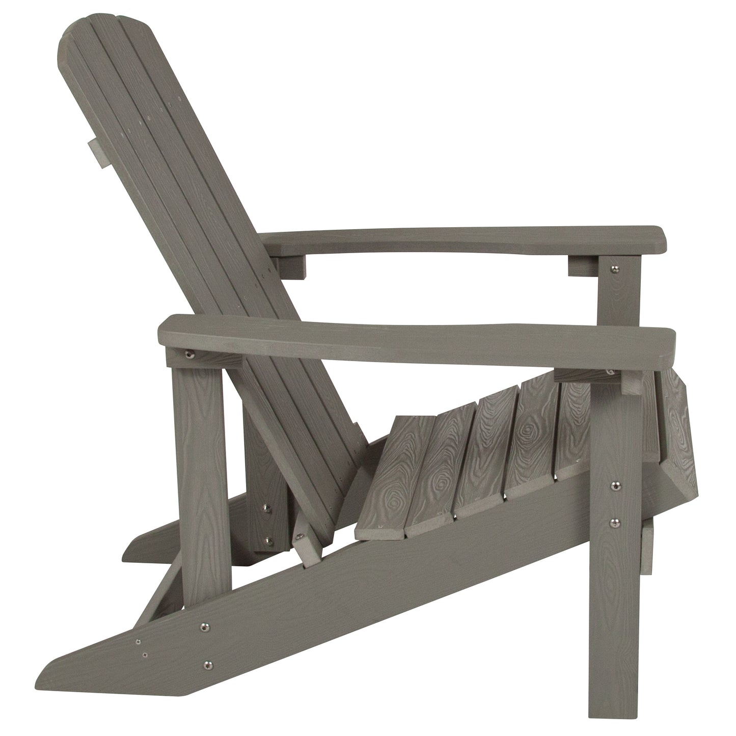 Gray Poly Adirondack Chair JJ-C14501-LTG-GG