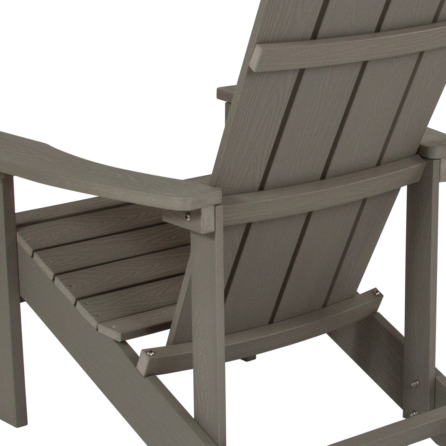 Gray Poly Adirondack Chair JJ-C14501-LTG-GG