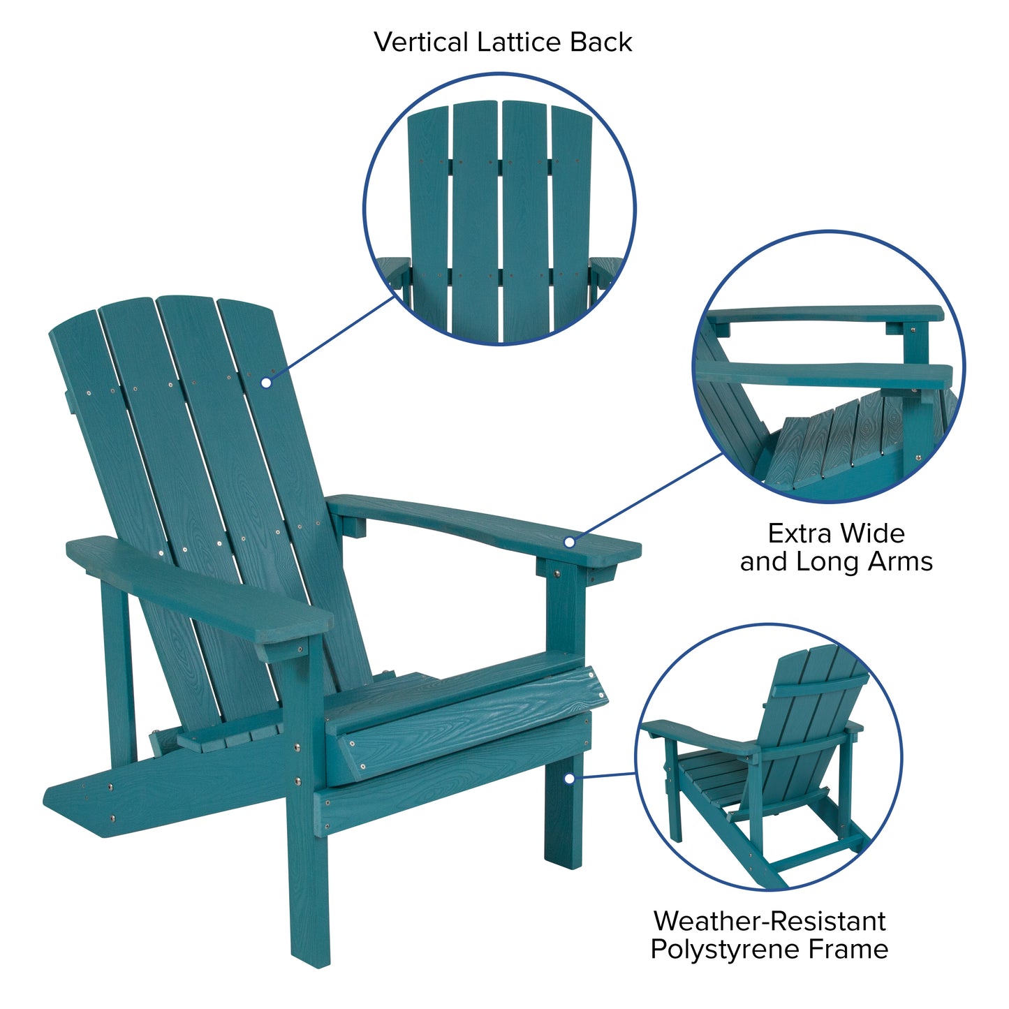 Sea Foam Poly Adirondack Chair JJ-C14501-SFM-GG