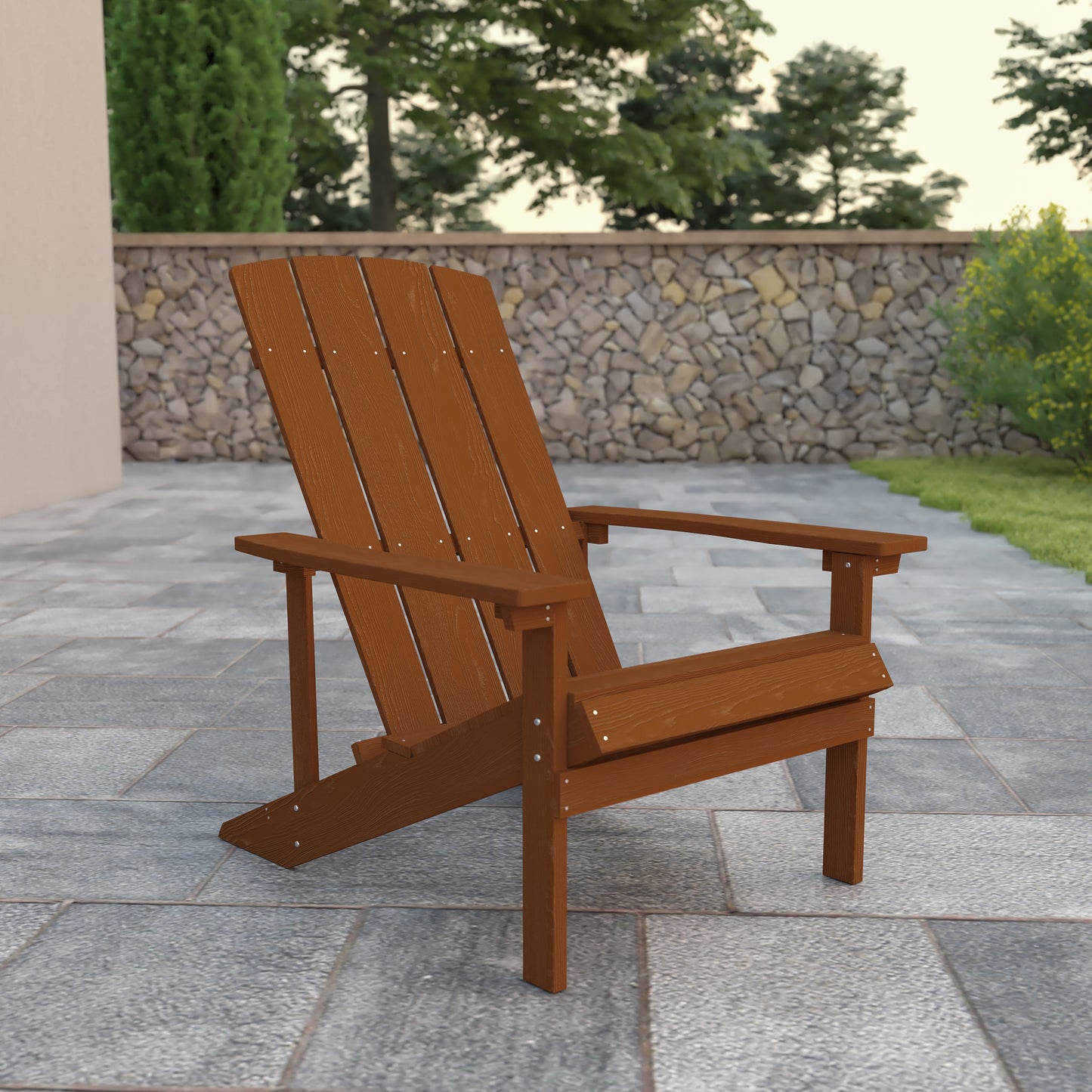 Teak Poly Adirondack Chair JJ-C14501-TEAK-GG