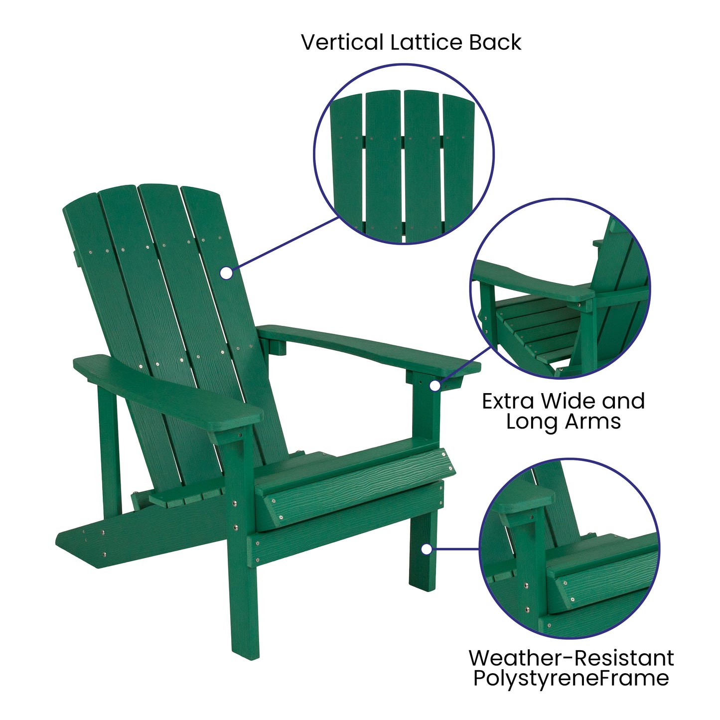 Adirondack Chairs & Fire Pit JJ-C145012-32D-GRN-GG