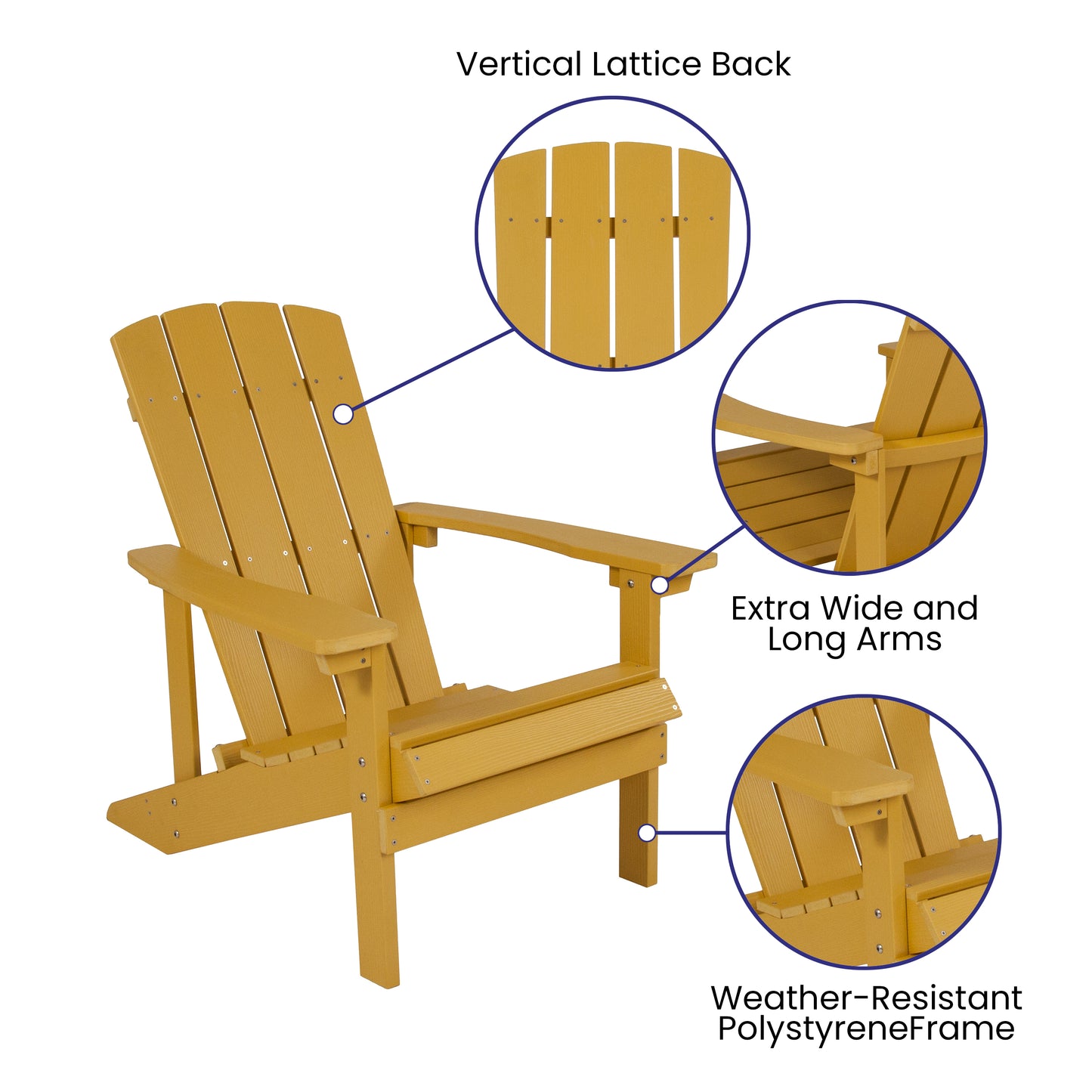 Adirondack Chairs & Fire Pit JJ-C145012-32D-YLW-GG