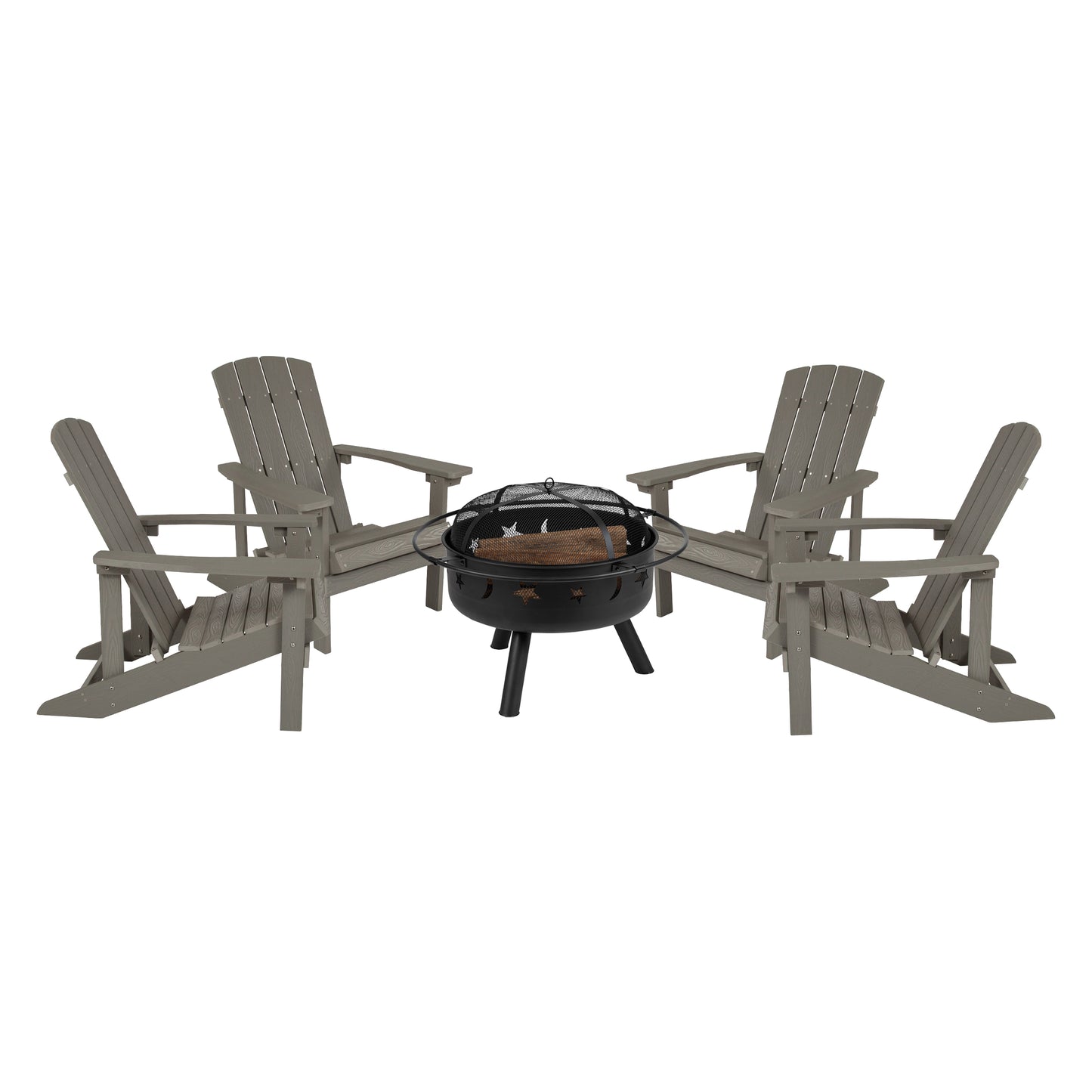 Adirondack Chair & Fire Pit JJ-C145014-32D-LTG-GG