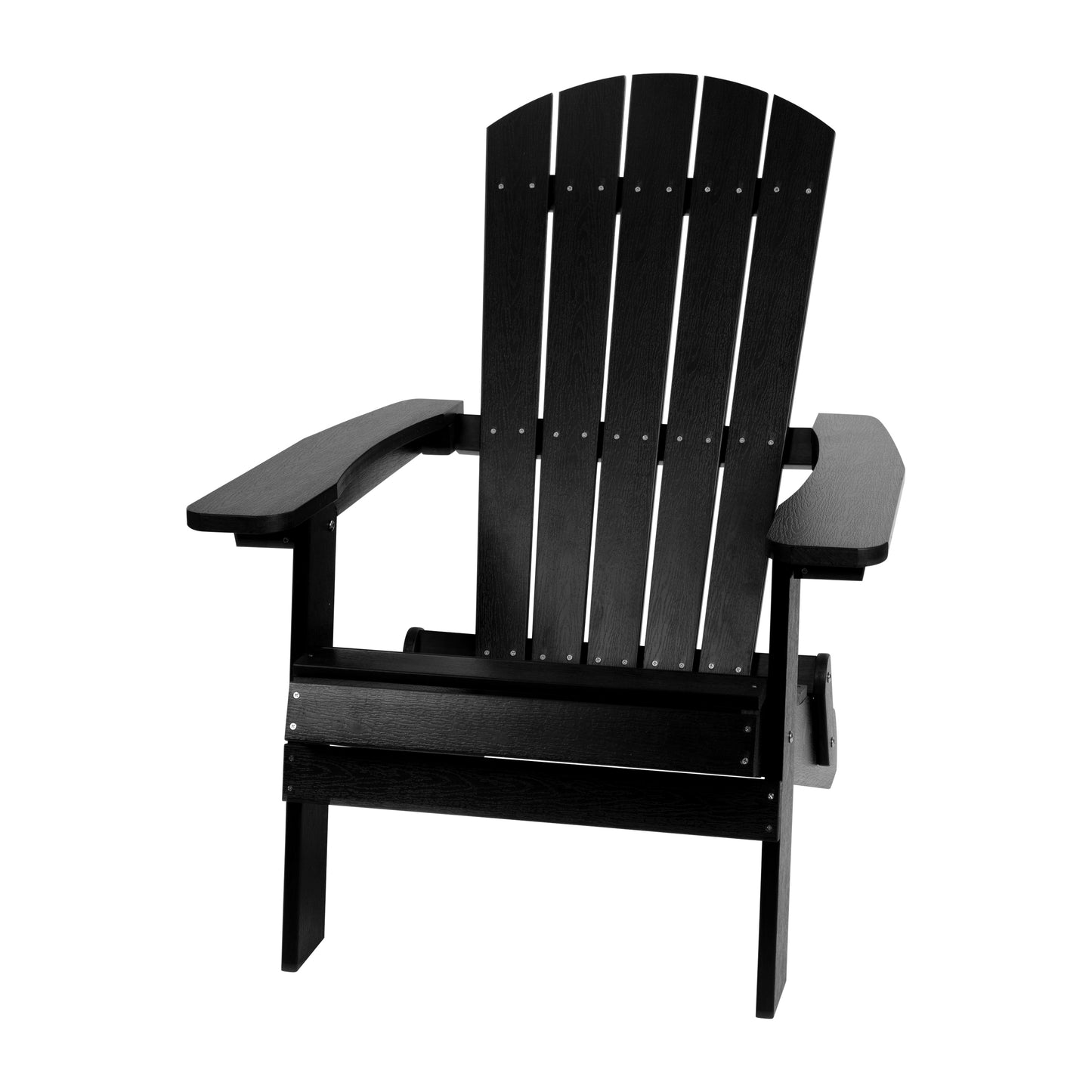 Black Folding Adirondack Chair JJ-C14505-BLK-GG