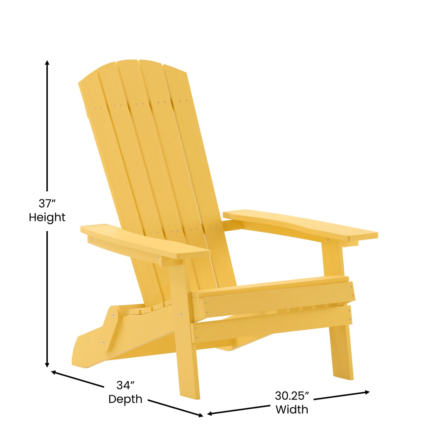 Yellow Adirondack Chair JJ-C14505-YLW-GG