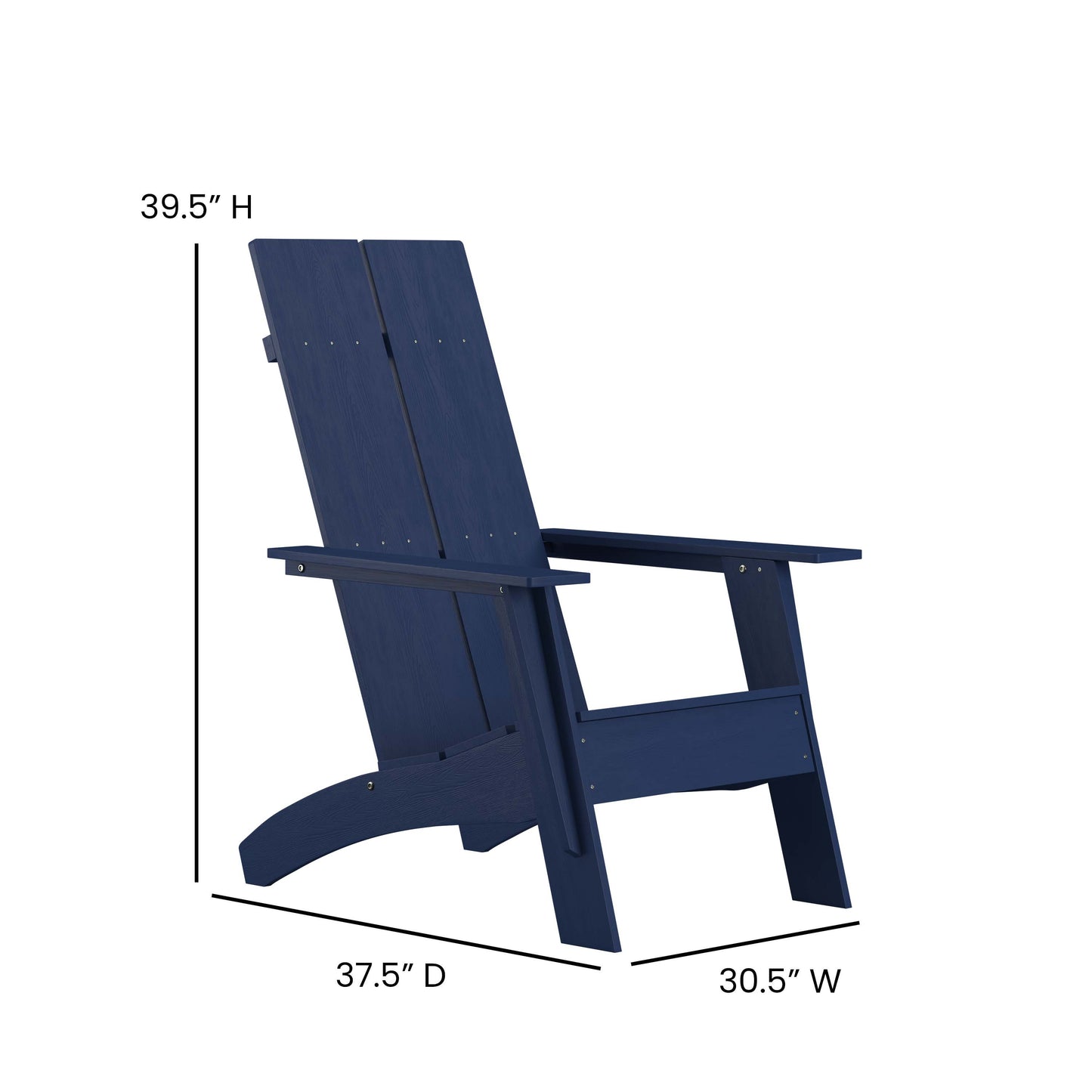 Navy Modern Adirondack Chair JJ-C14509-NV-GG