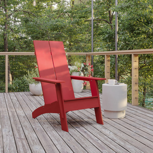 Red Modern Adirondack Chair JJ-C14509-RED-GG