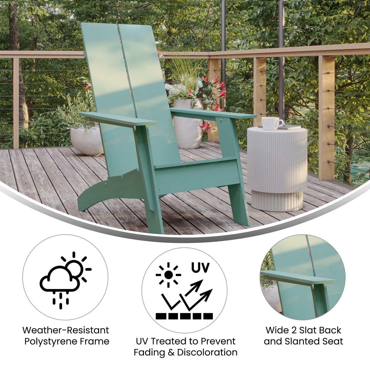 Sea Foam Adirondack Chair JJ-C14509-SFM-GG