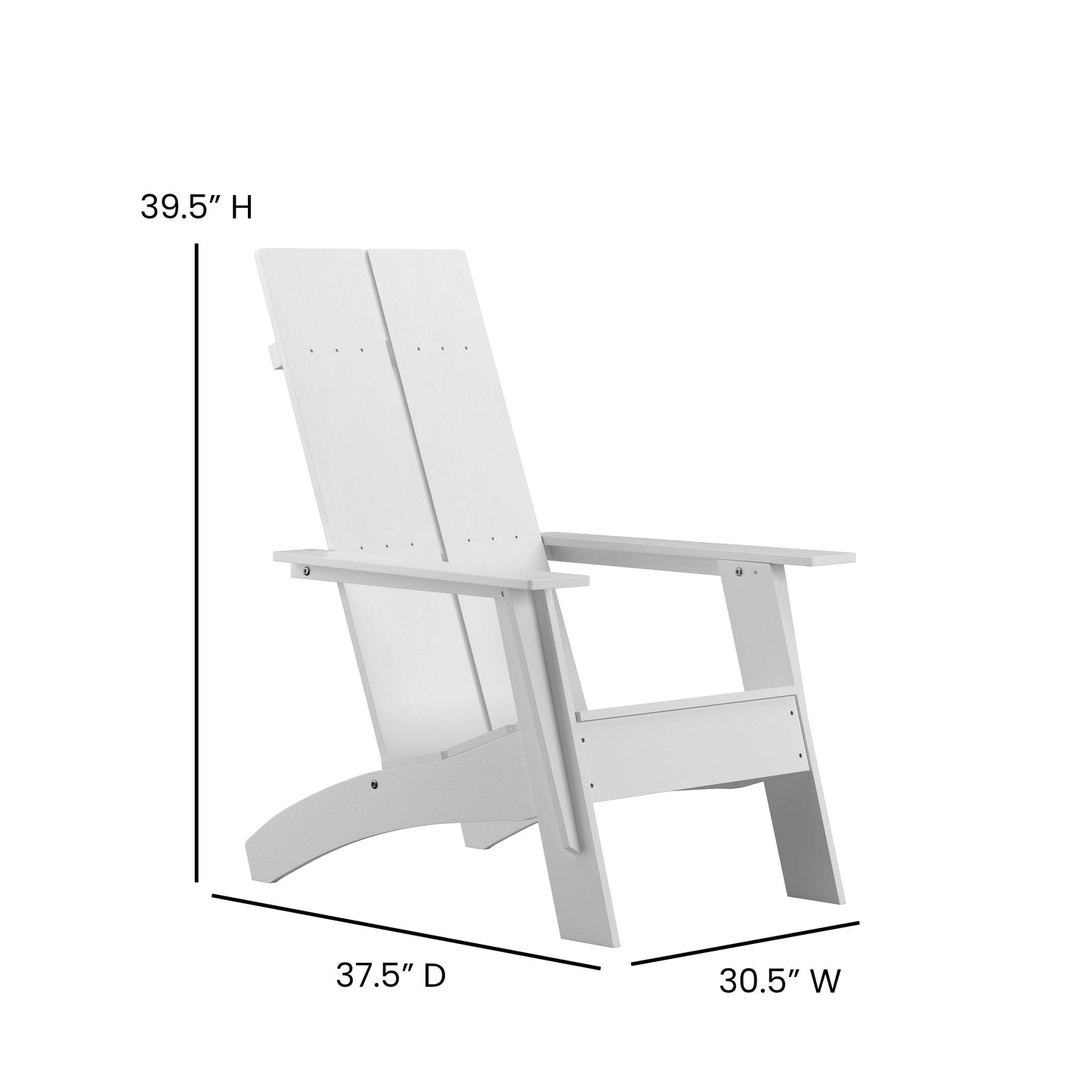 White Modern Adirondack Chair JJ-C14509-WH-GG