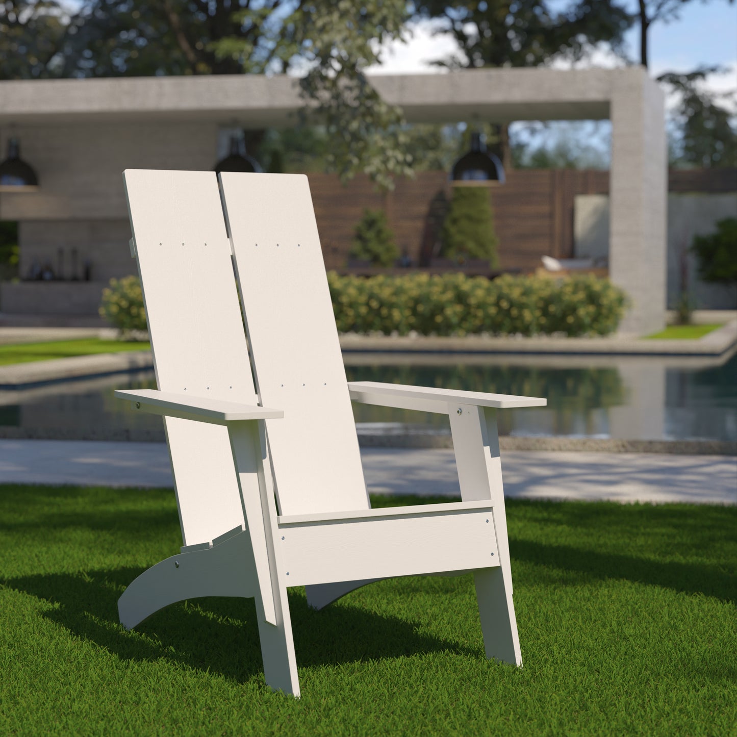 White Modern Adirondack Chair JJ-C14509-WH-GG