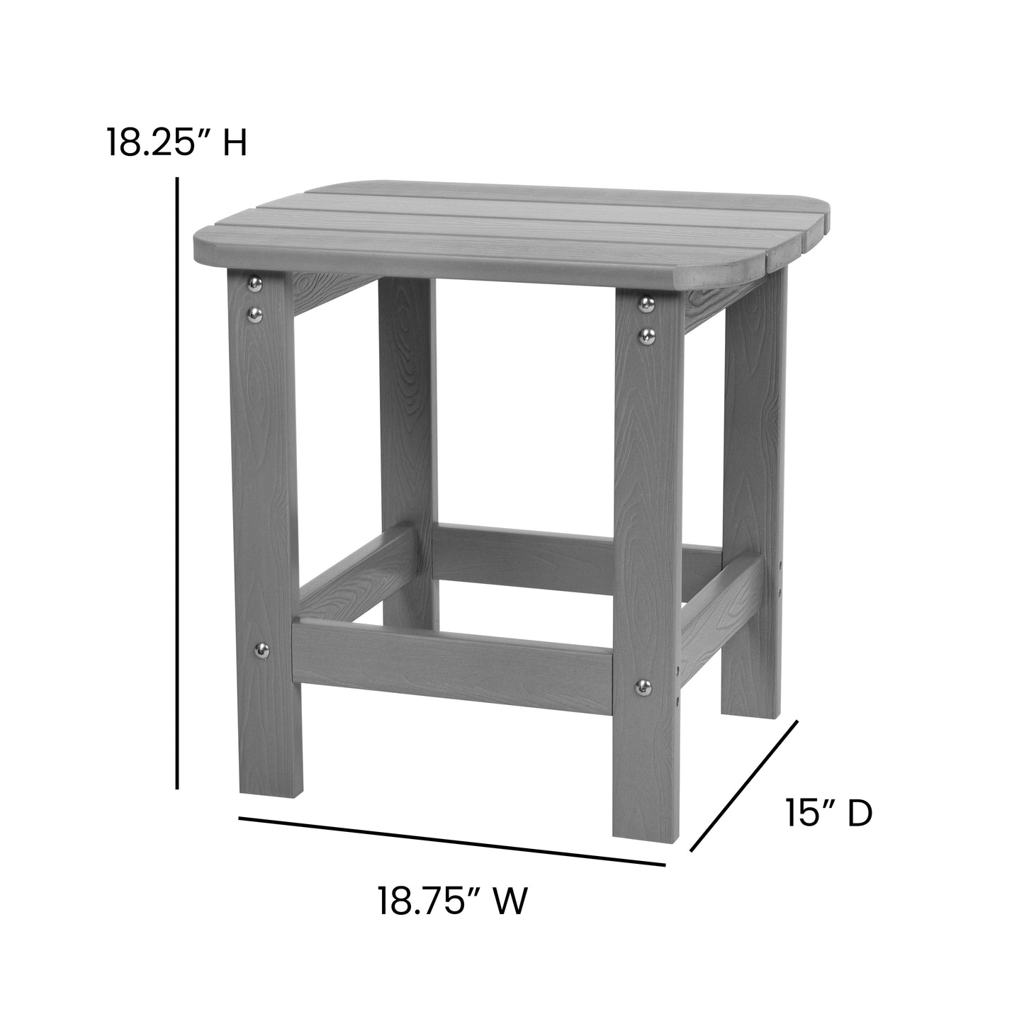 Gray Table and 2 Chair Set JJ-C14703-2-T14001-GY-GG