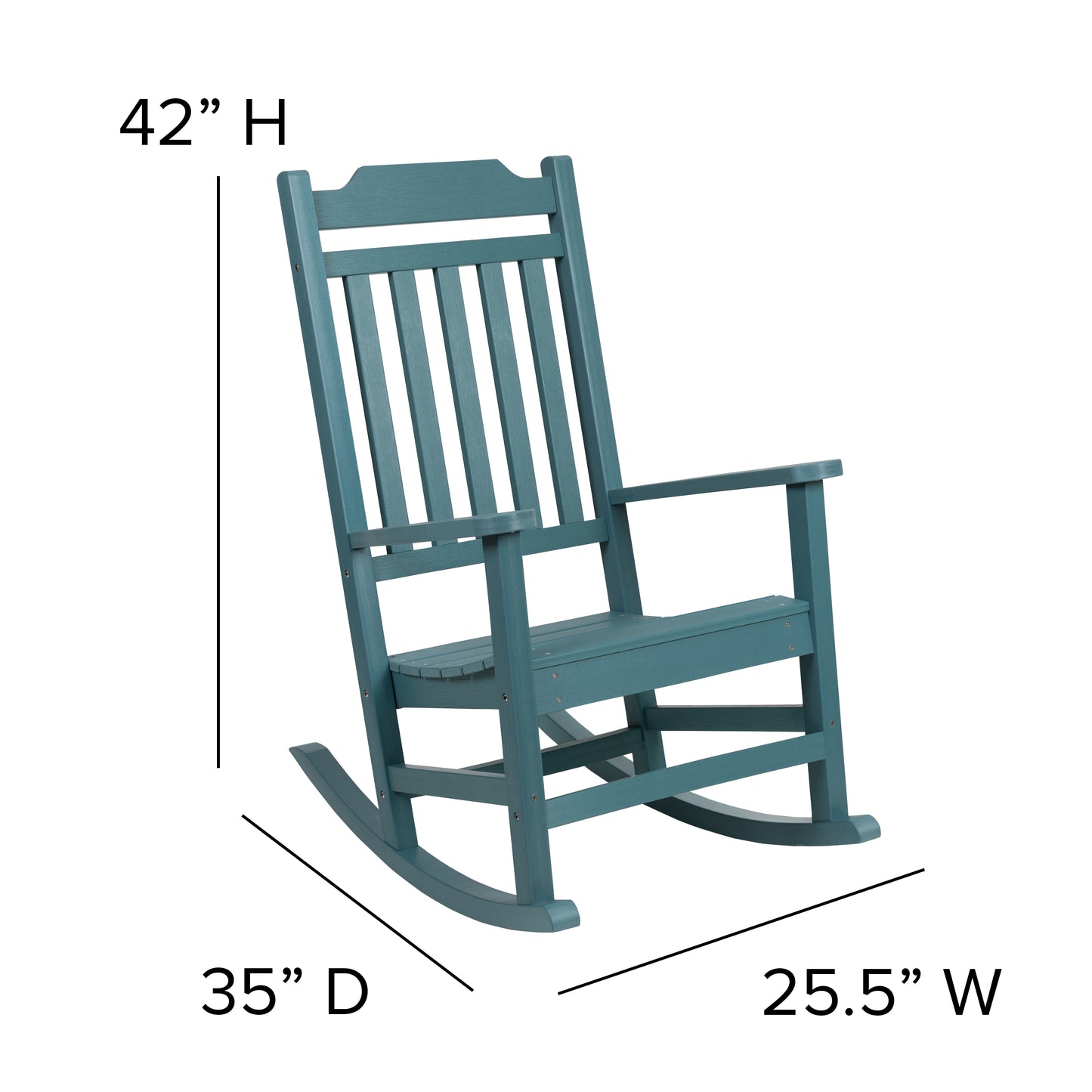 Teal Wood Rocking Chair JJ-C14703-TL-GG