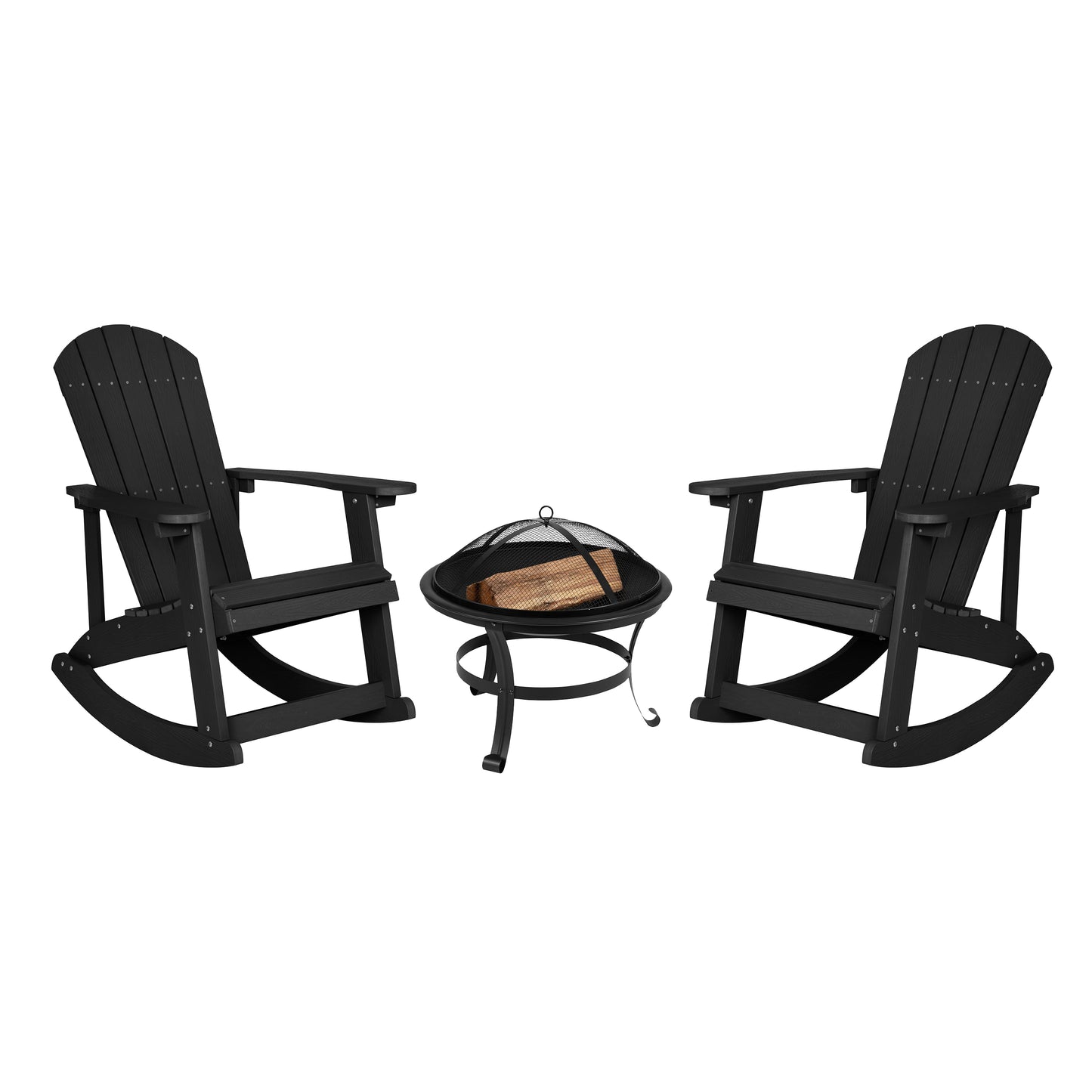 2PK Black Rockers-Fire Pit JJ-C147052-202-BK-GG