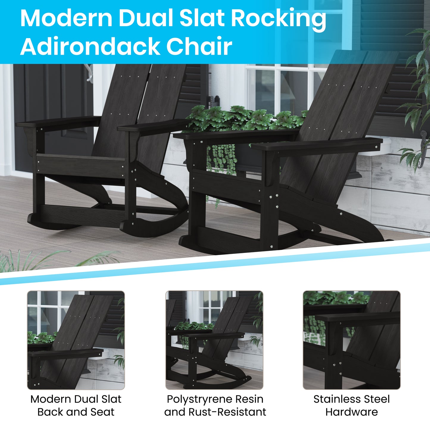 2PK Black Rockers & Side Table JJ-C14709-2-T14001-BK-GG