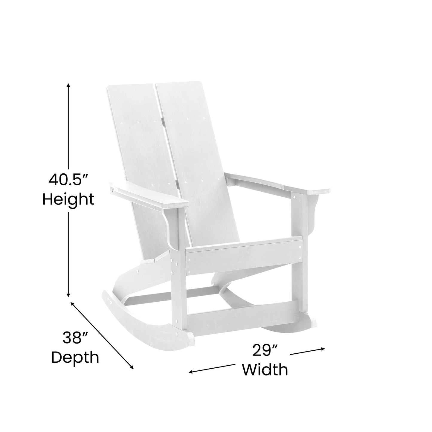 2PK White Rockers & Side Table JJ-C14709-2-T14001-WH-GG