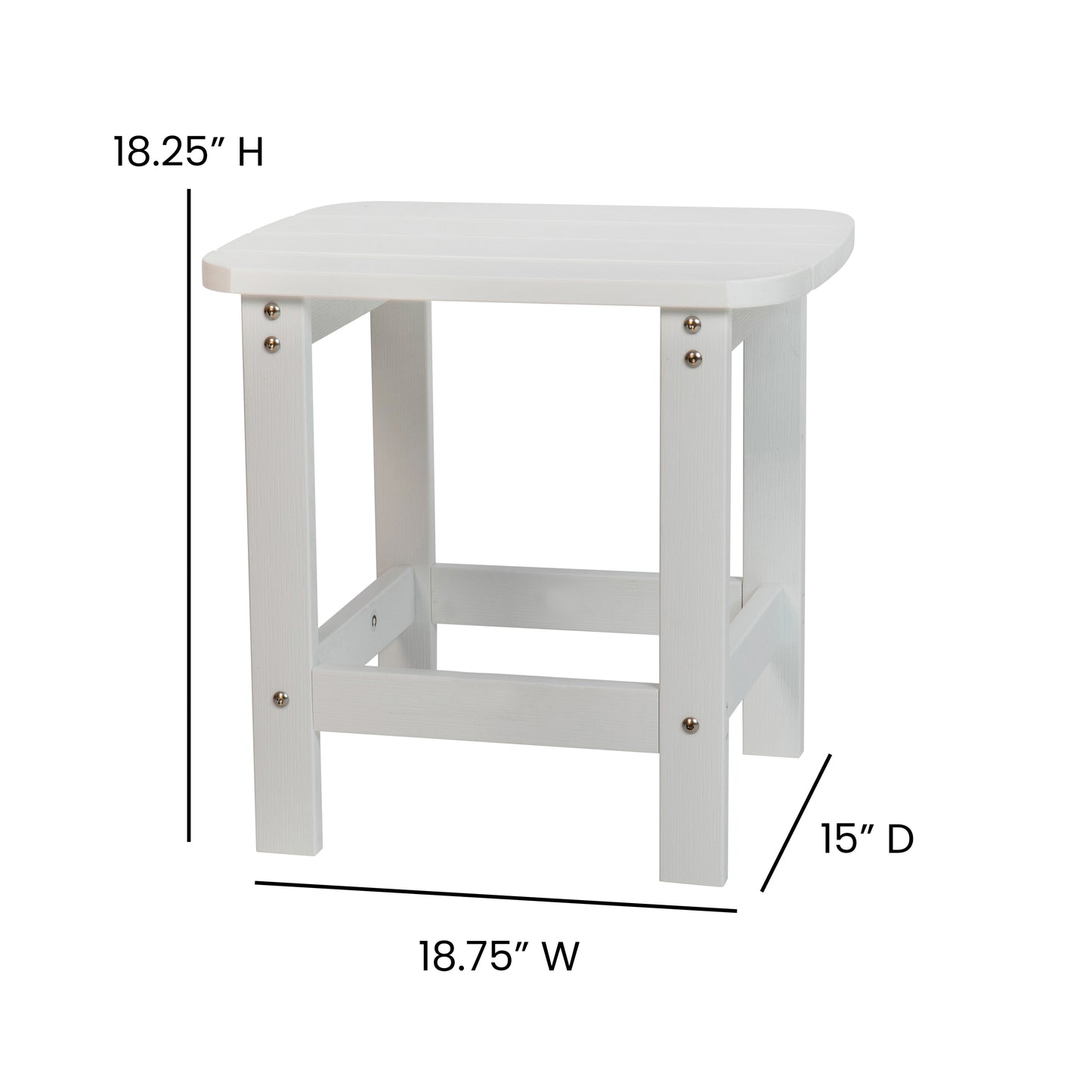 4PK White Rockers & Side Table JJ-C14709-4-T14001-WH-GG