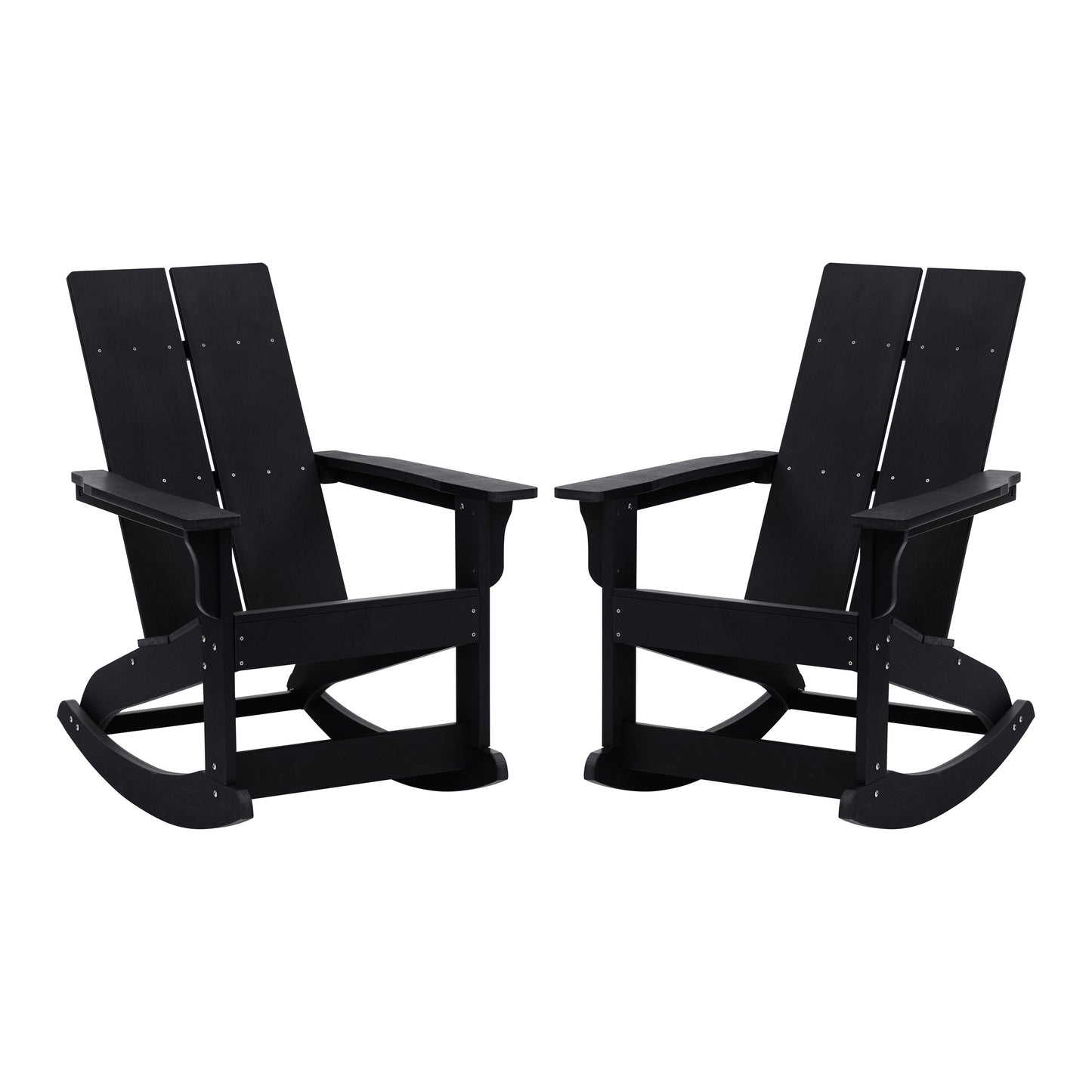 2 PK Black Resin Rocking Chair JJ-C14709-BK-2-GG