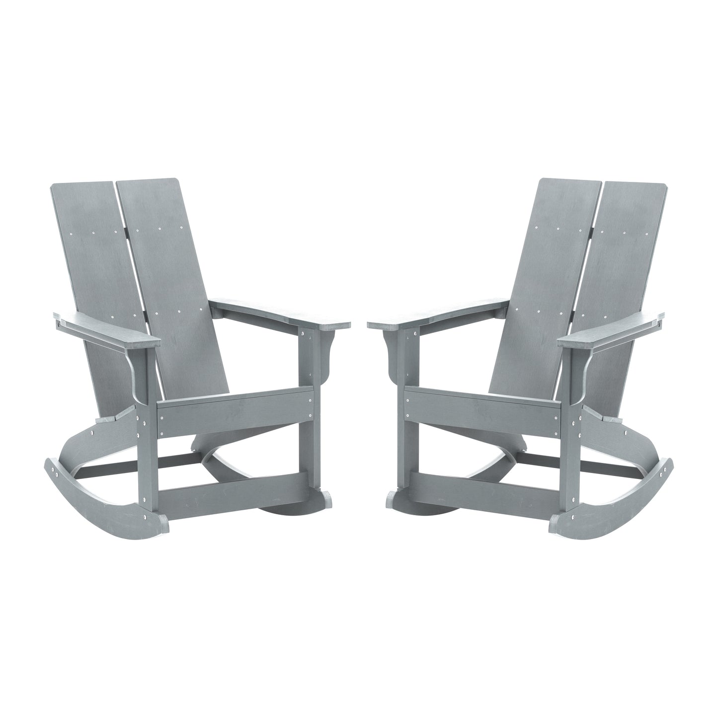 2 PK Gray Resin Rocking Chair JJ-C14709-GY-2-GG