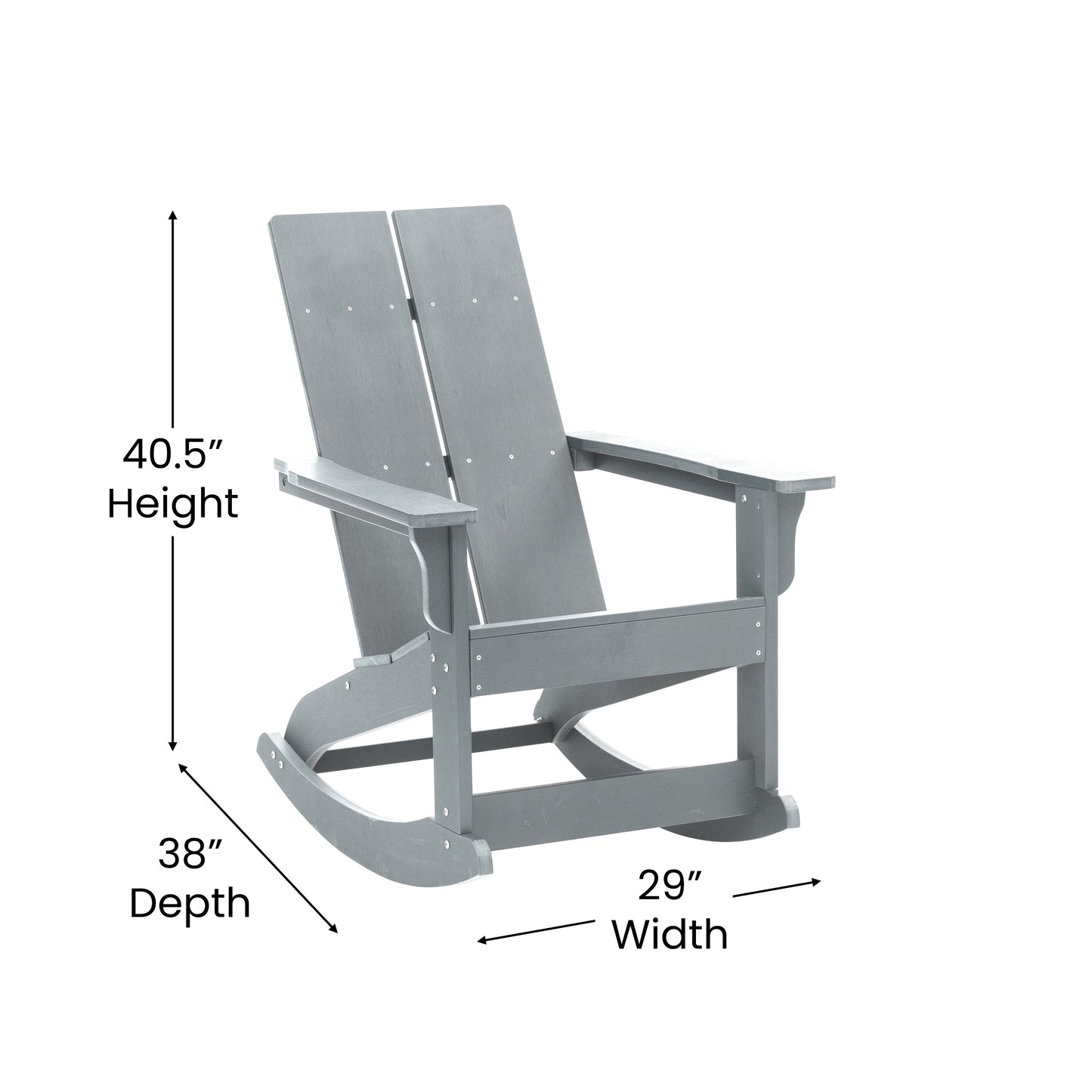 Gray Resin Rocking Chair JJ-C14709-GY-GG