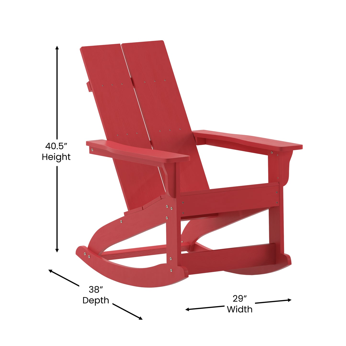 Red Resin Rocking Chair JJ-C14709-RED-GG