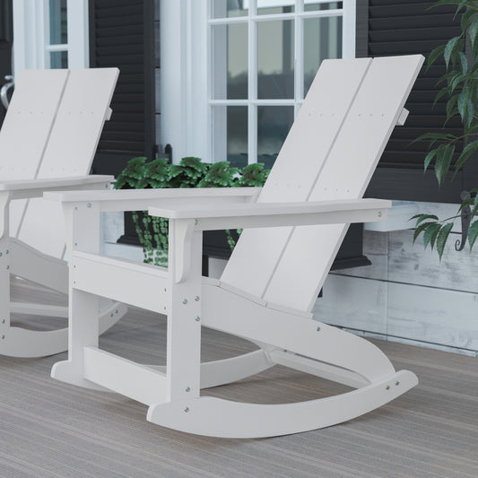 White Resin Rocking Chair JJ-C14709-WH-GG