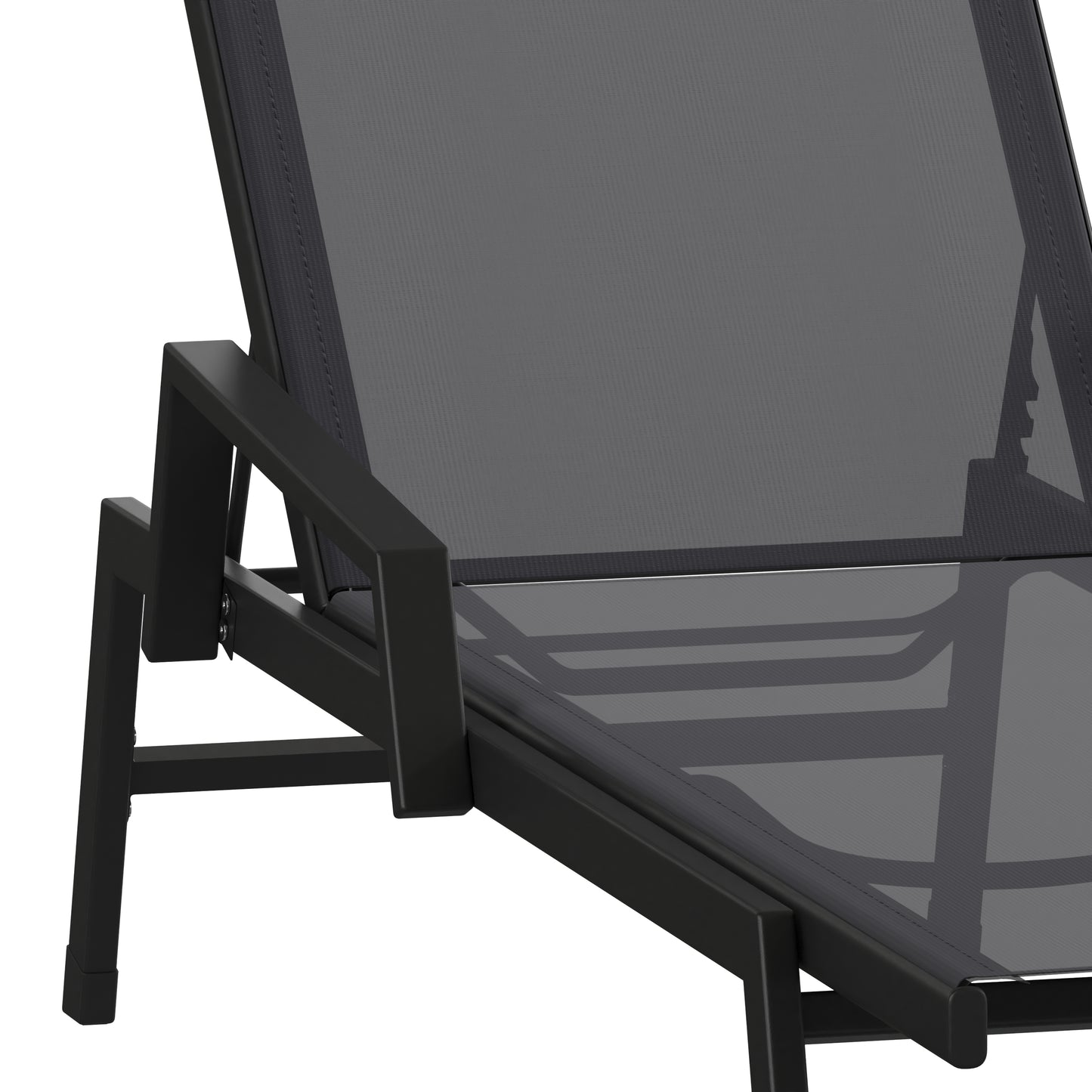 Black/Black Chaise Lounge JJ-LC323-BLK-BLK-GG