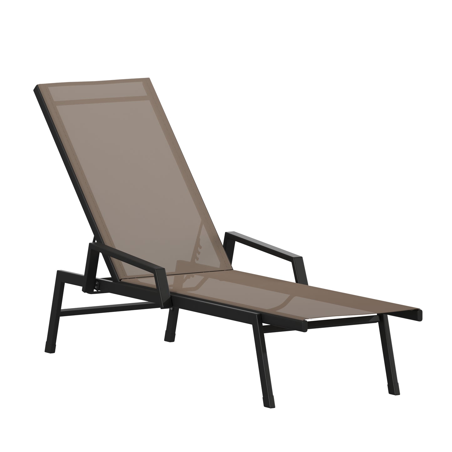 Black/Brown Chaise Lounge JJ-LC323-BLK-BR-GG