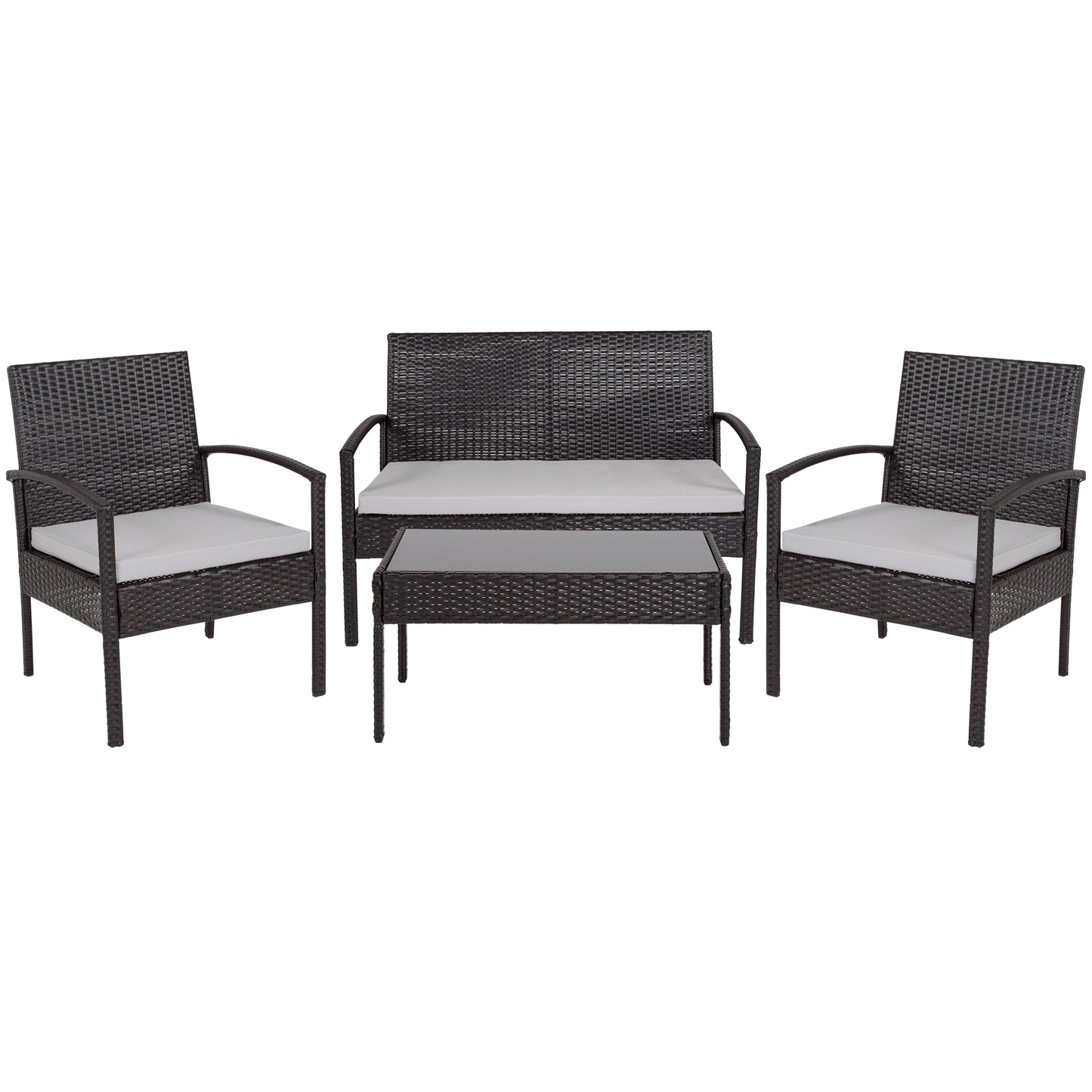 4PC Black Patio Set JJ-S312-GG