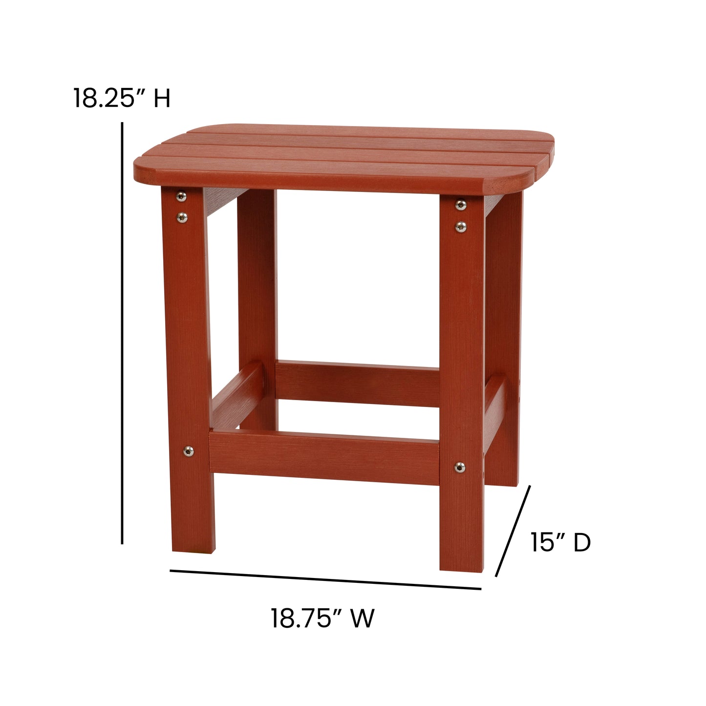 Red Adirondack Side Table JJ-T14001-RED-GG