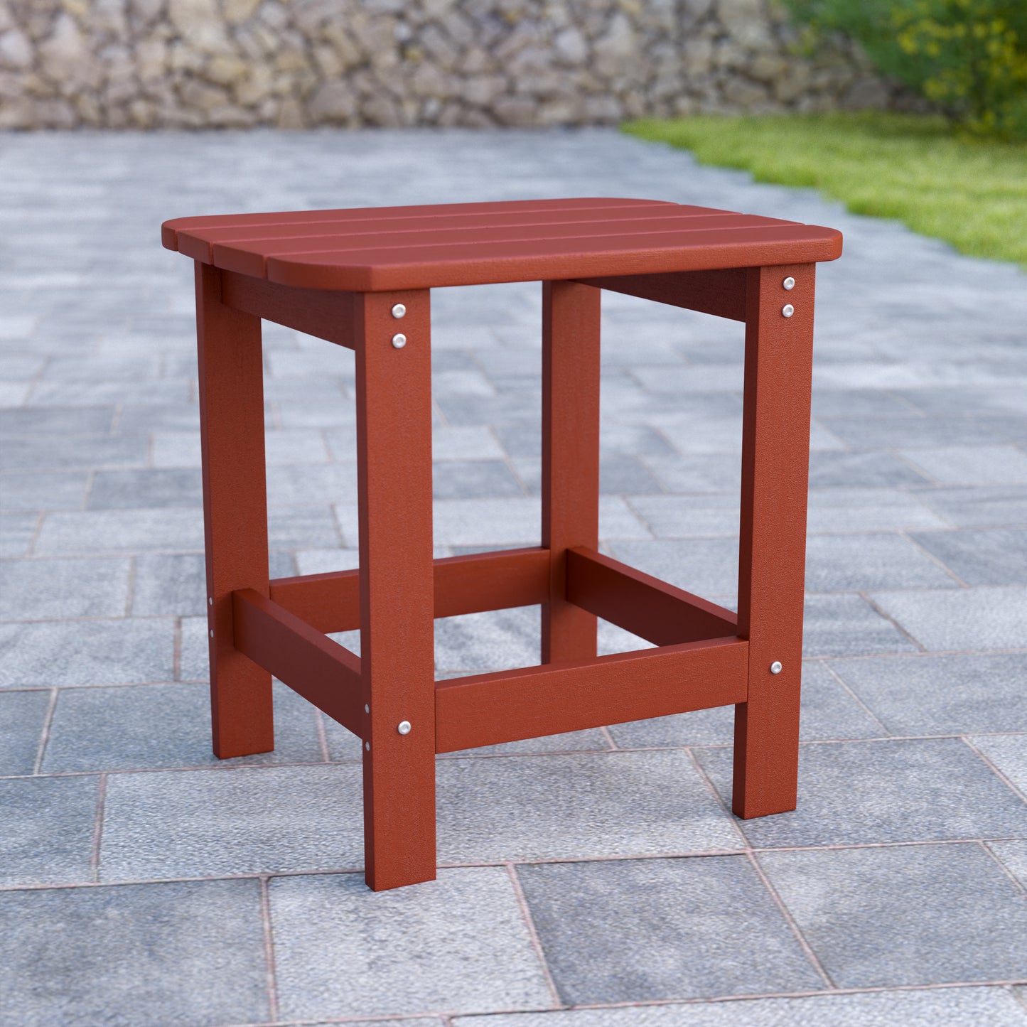 Red Adirondack Side Table JJ-T14001-RED-GG