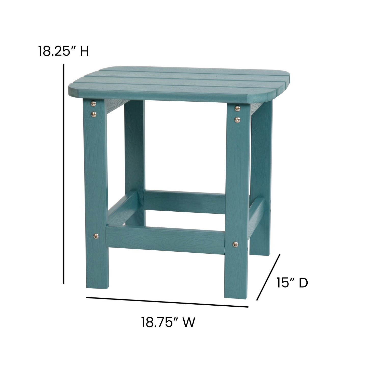 Teal Adirondack Side Table JJ-T14001-TL-GG