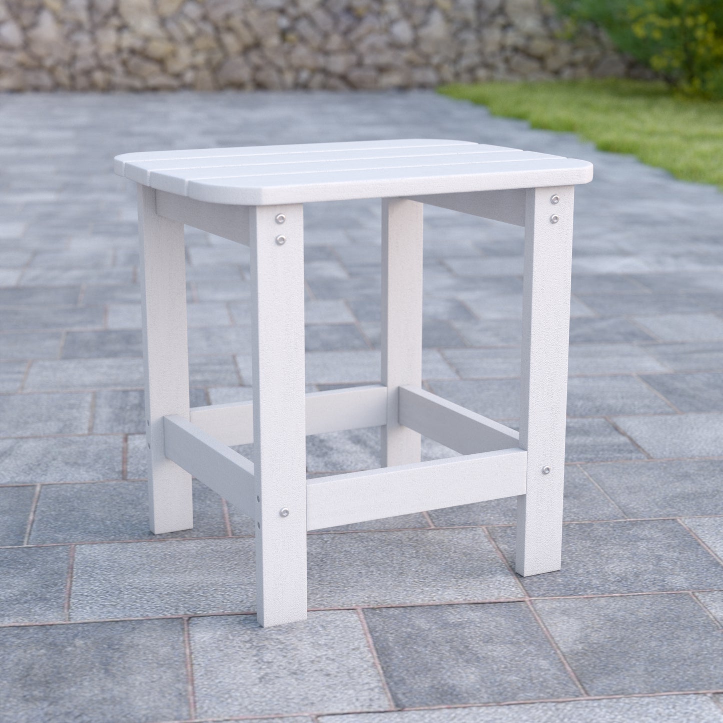 White Adirondack Side Table JJ-T14001-WH-GG