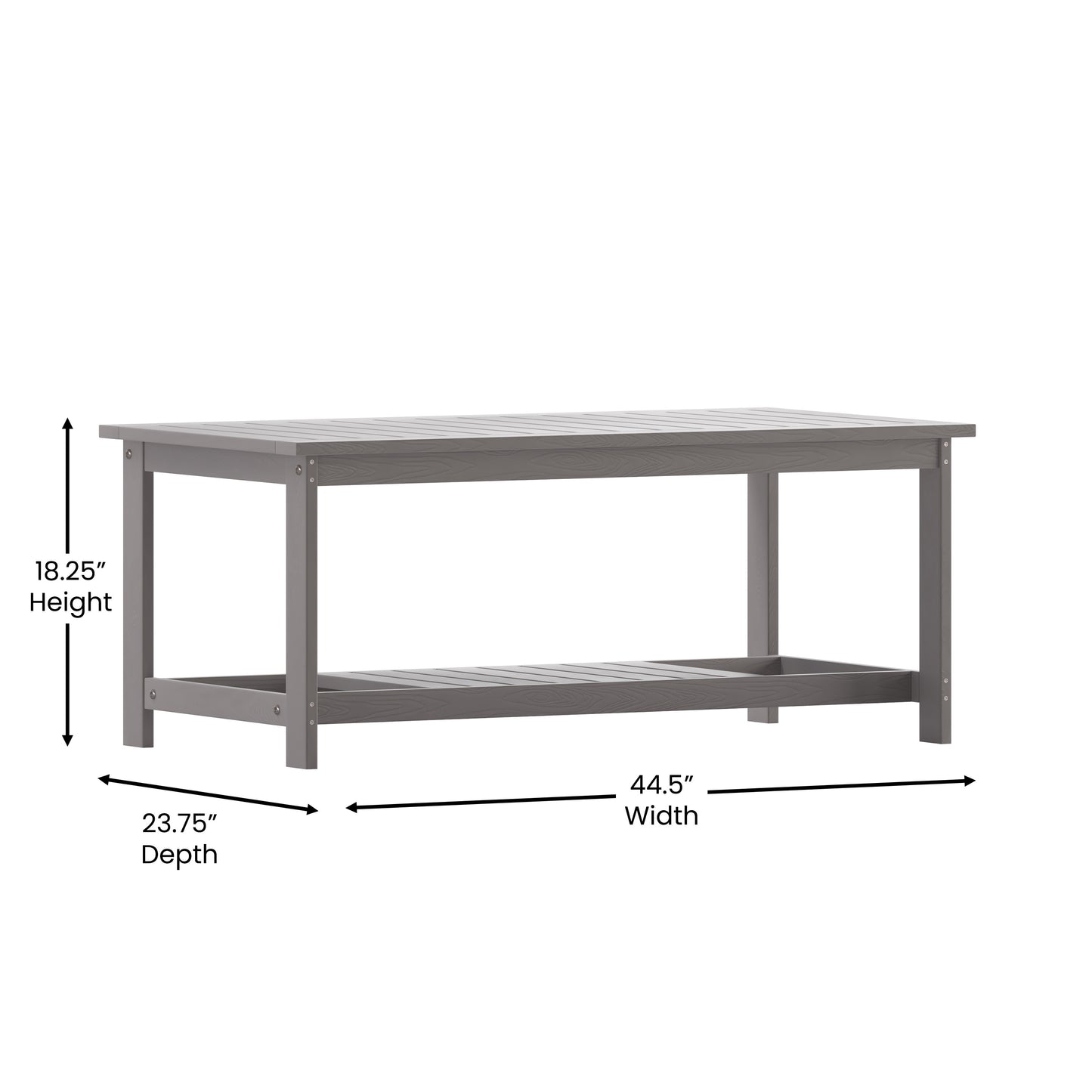 Gray Poly Resin Table JJ-T14022-GY-GG